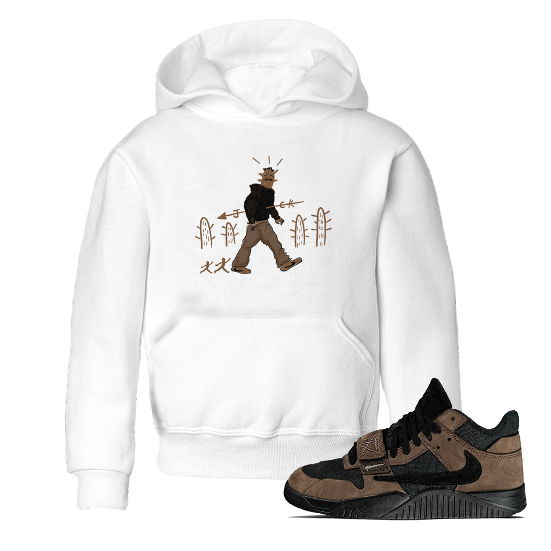 Cactus Man snkmatch Tees Kids - Jordan Jumpman Jack Travis Scott Dark Mocha