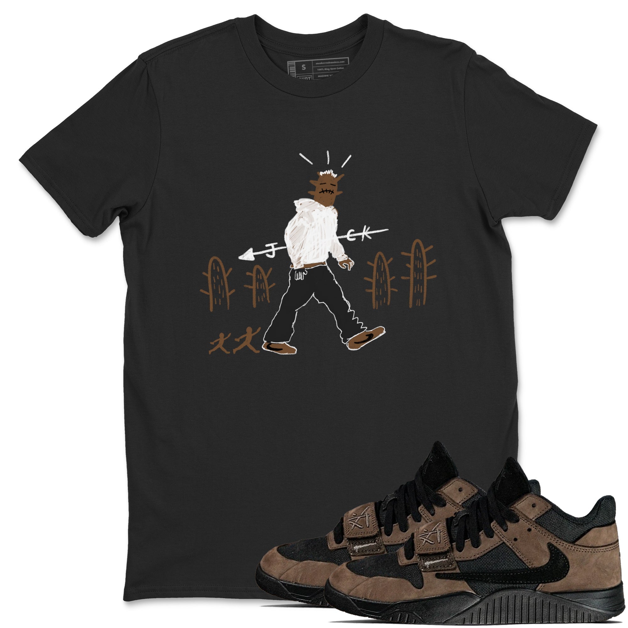 Cactus Man snkmatch Tees - Jordan Jumpman Jack Travis Scott Dark Mocha