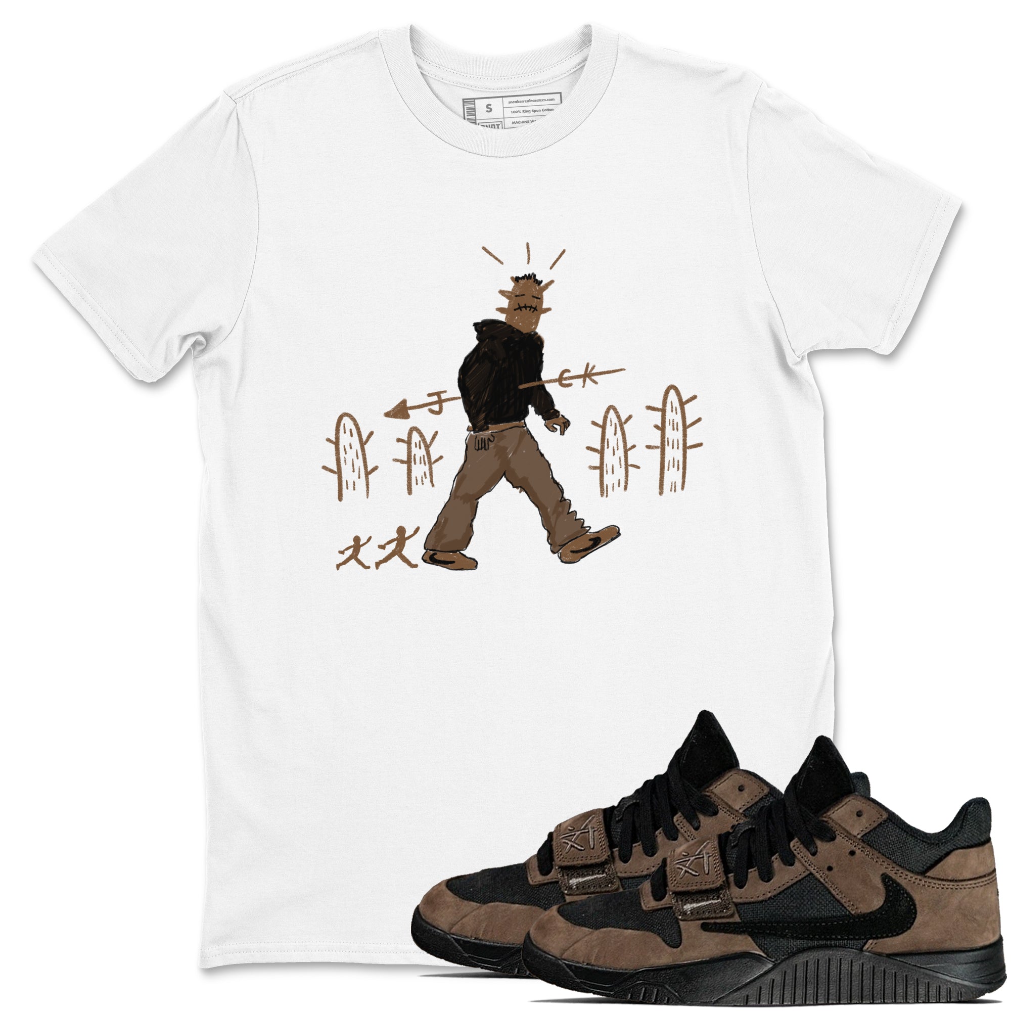 Cactus Man snkmatch Tees - Jordan Jumpman Jack Travis Scott Dark Mocha