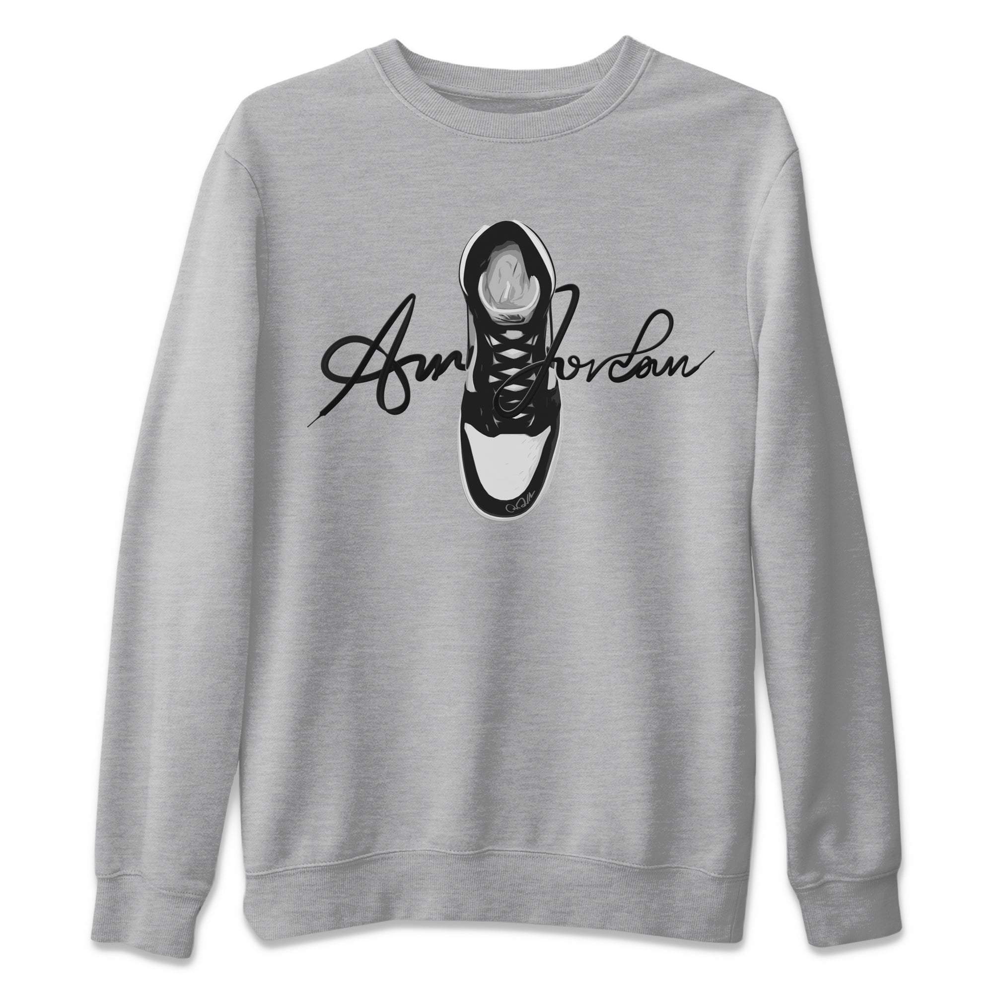 Caligraphy Shoe Lace Unisex Tops - Air Jordan 1 Black White