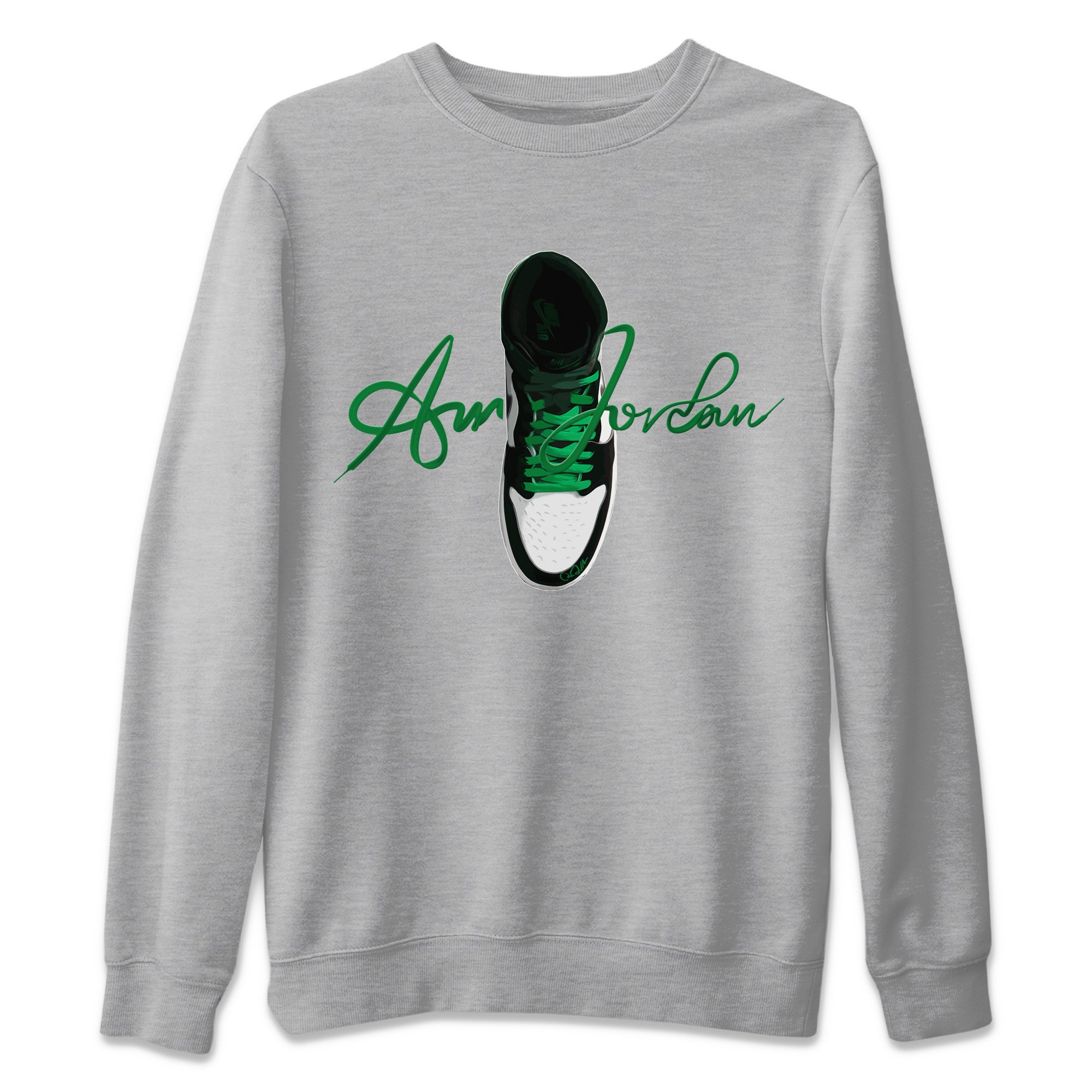 Caligraphy Shoe Lace Unisex Tops - Air Jordan 1 Celtics