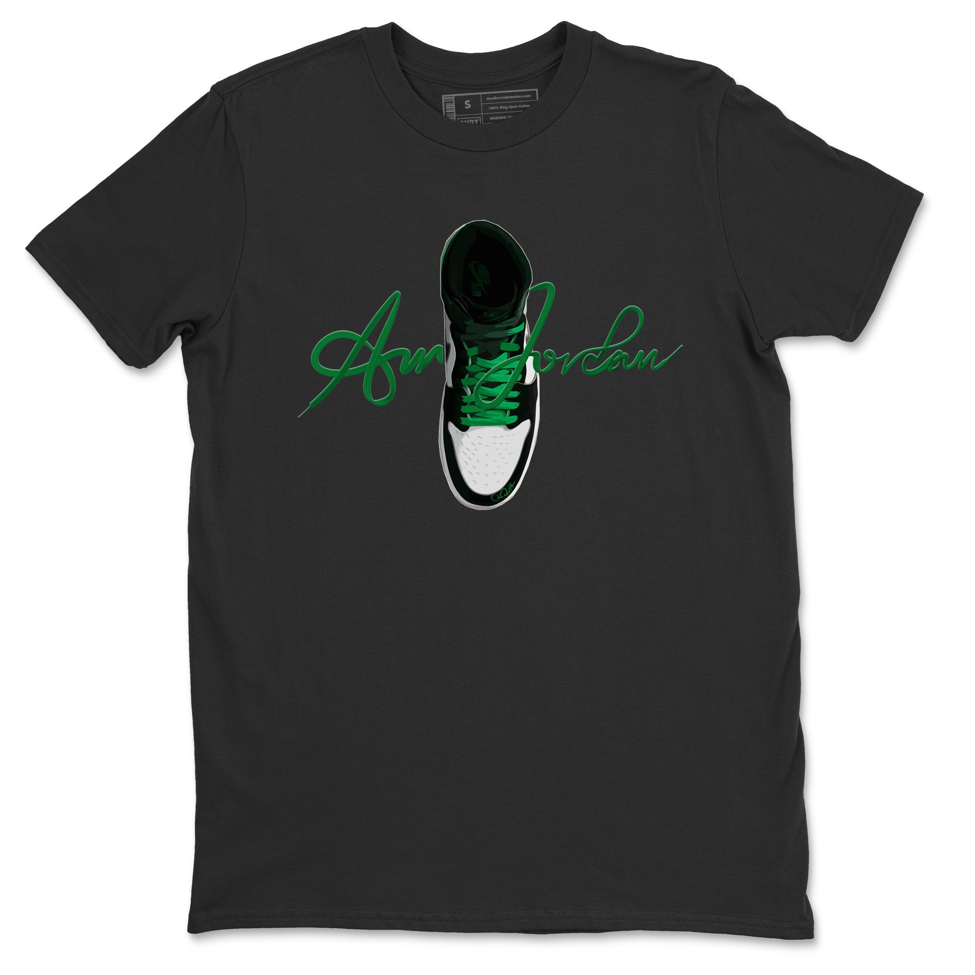 Caligraphy Shoe Lace Unisex Tops - Air Jordan 1 Celtics