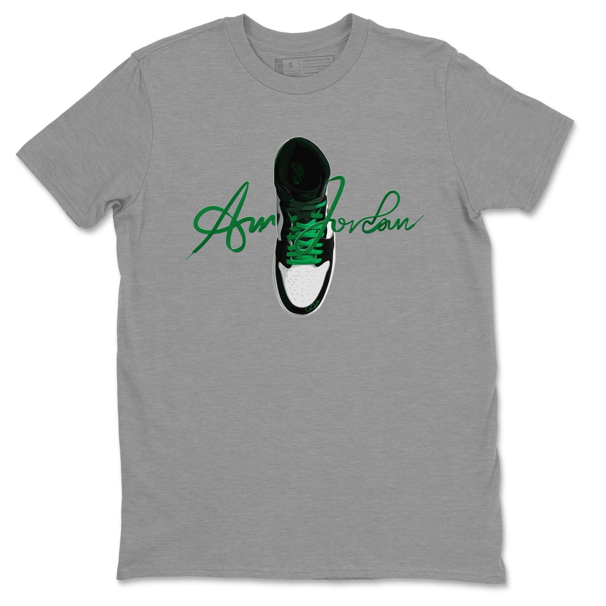 Caligraphy Shoe Lace Unisex Tops - Air Jordan 1 Celtics
