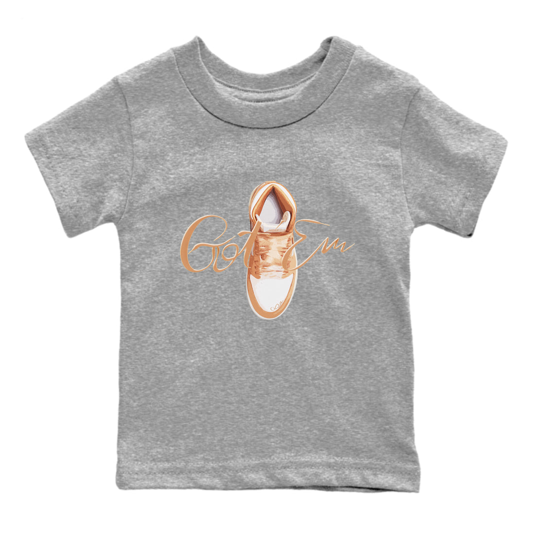 Caligraphy Shoe Lace snkmatch Tee Kids - Air Jordan 1 Praline