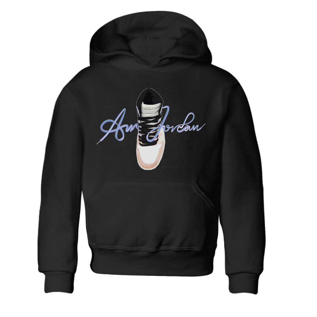 Caligraphy Shoe Lace Kids Tops - Air Jordan 1 Skyline