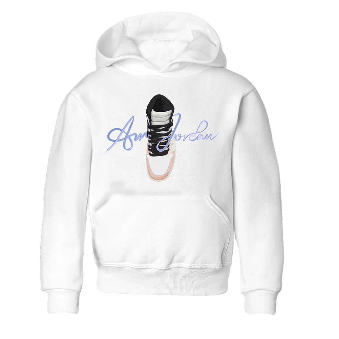 Caligraphy Shoe Lace Kids Tops - Air Jordan 1 Skyline