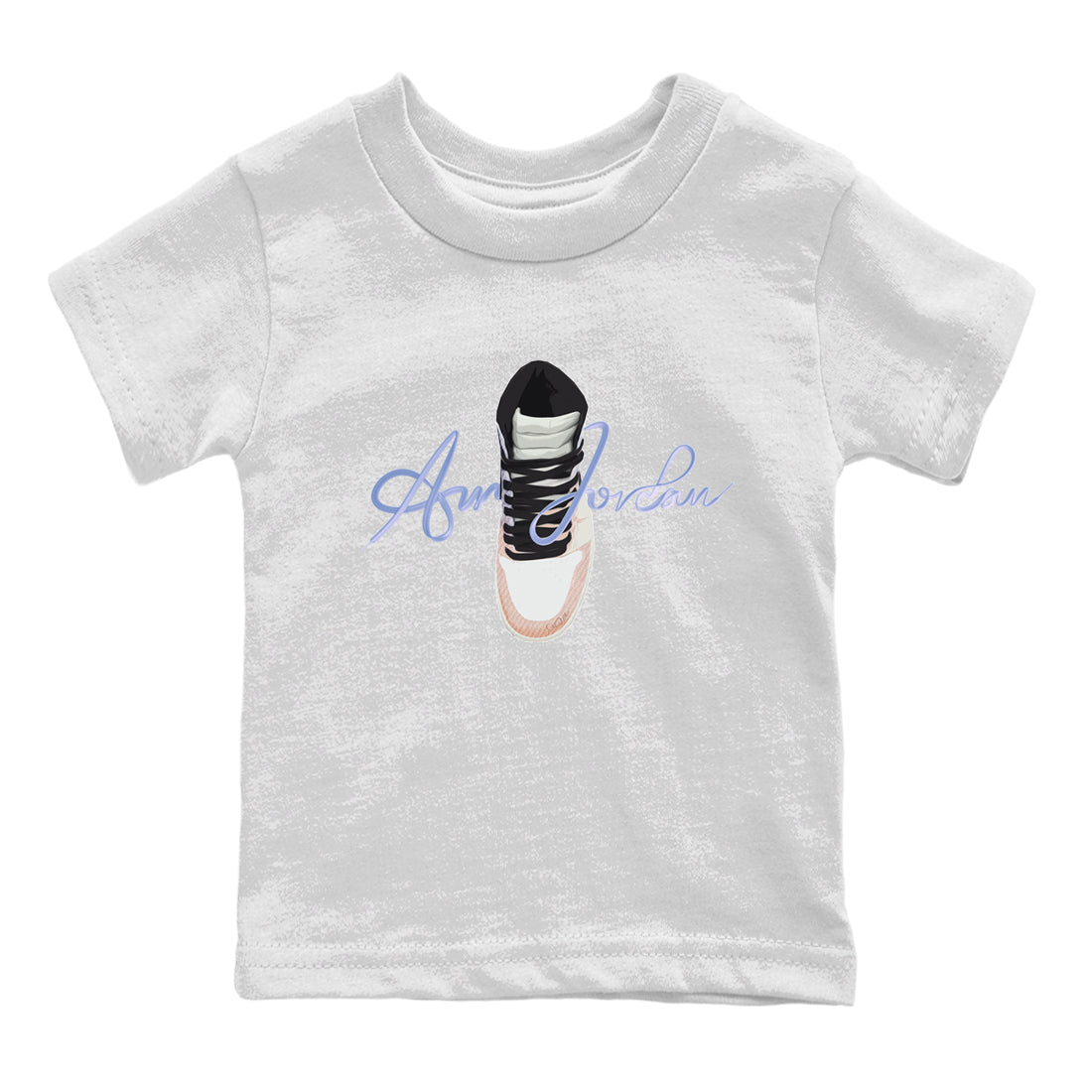 Caligraphy Shoe Lace Kids Tops - Air Jordan 1 Skyline
