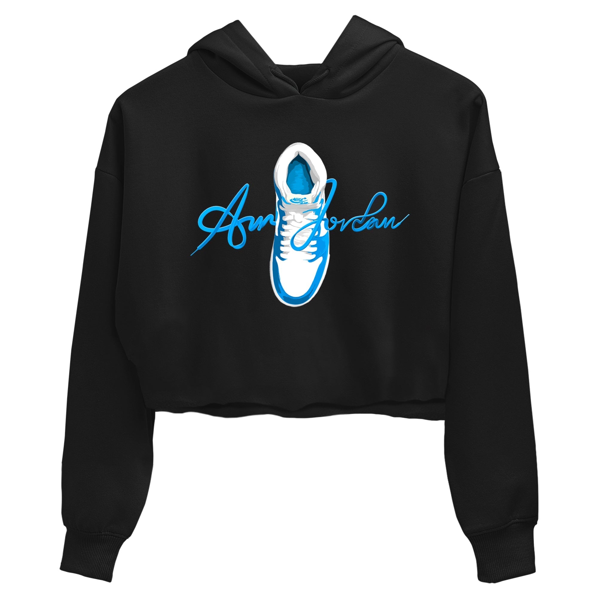 Caligraphy Shoe Lace snkmatch Women's Top - Air Jordan 1 UNC Reimagined