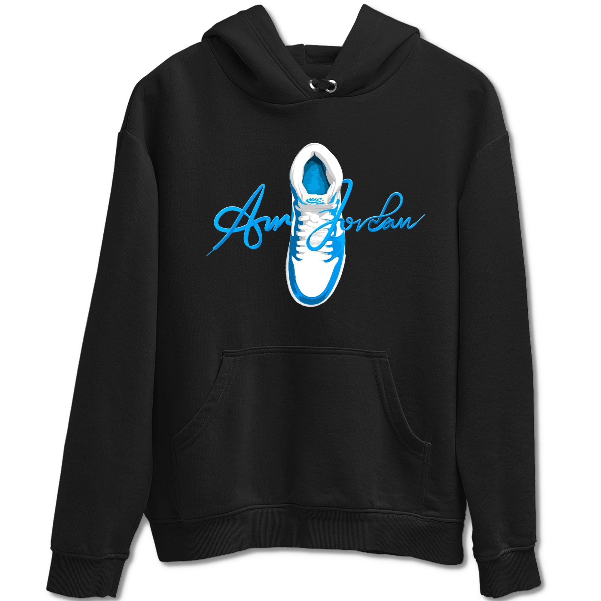 Caligraphy Shoe Lace snkmatch Tees - Air Jordan 1 UNC Reimagined
