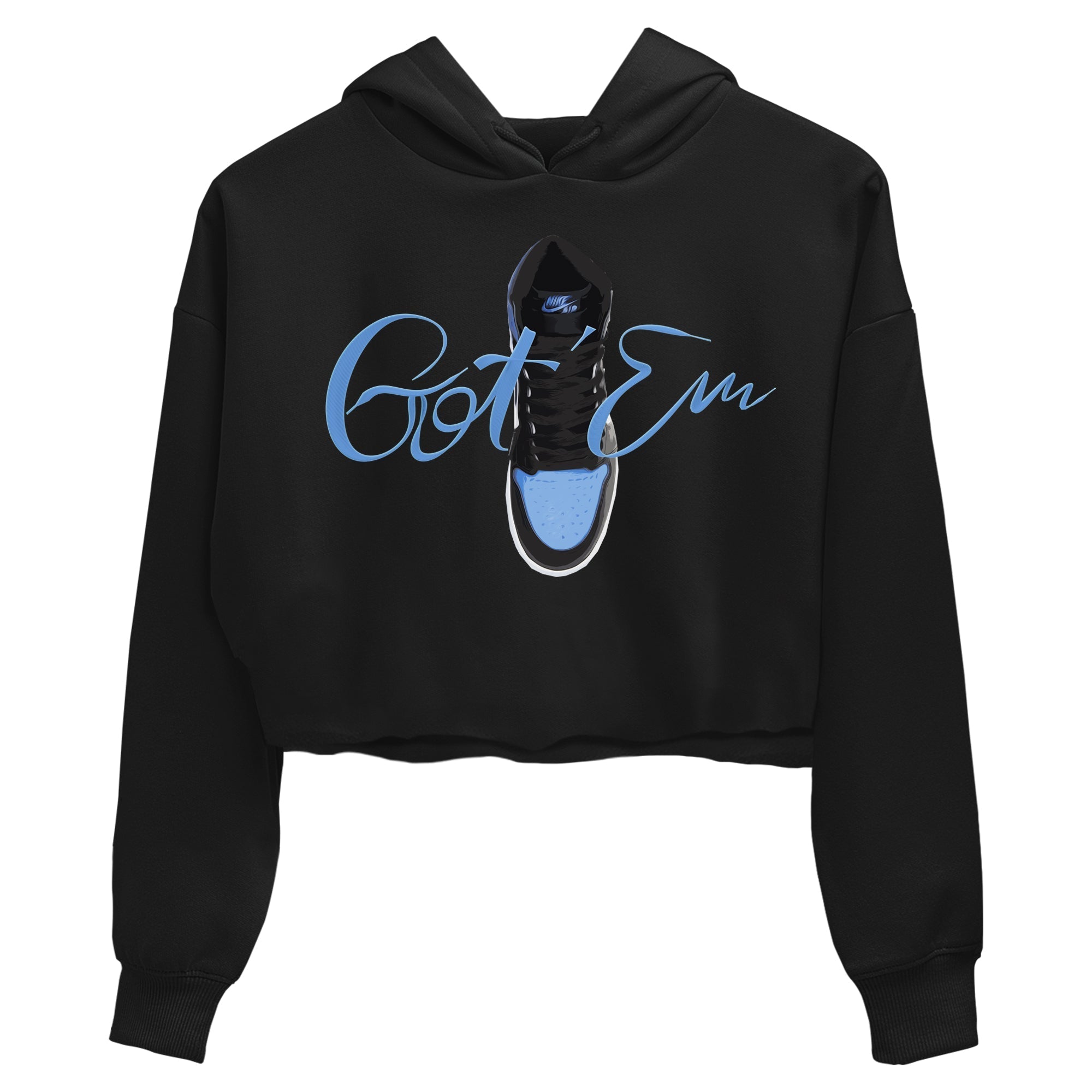 Caligraphy Shoe Lace Women's Tops - Air Jordan 1 UNC Toe