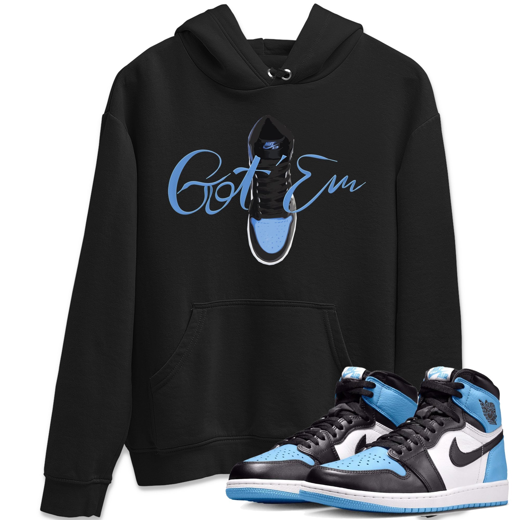 Caligraphy Shoe Lace Unisex Tops - Air Jordan 1 UNC Toe