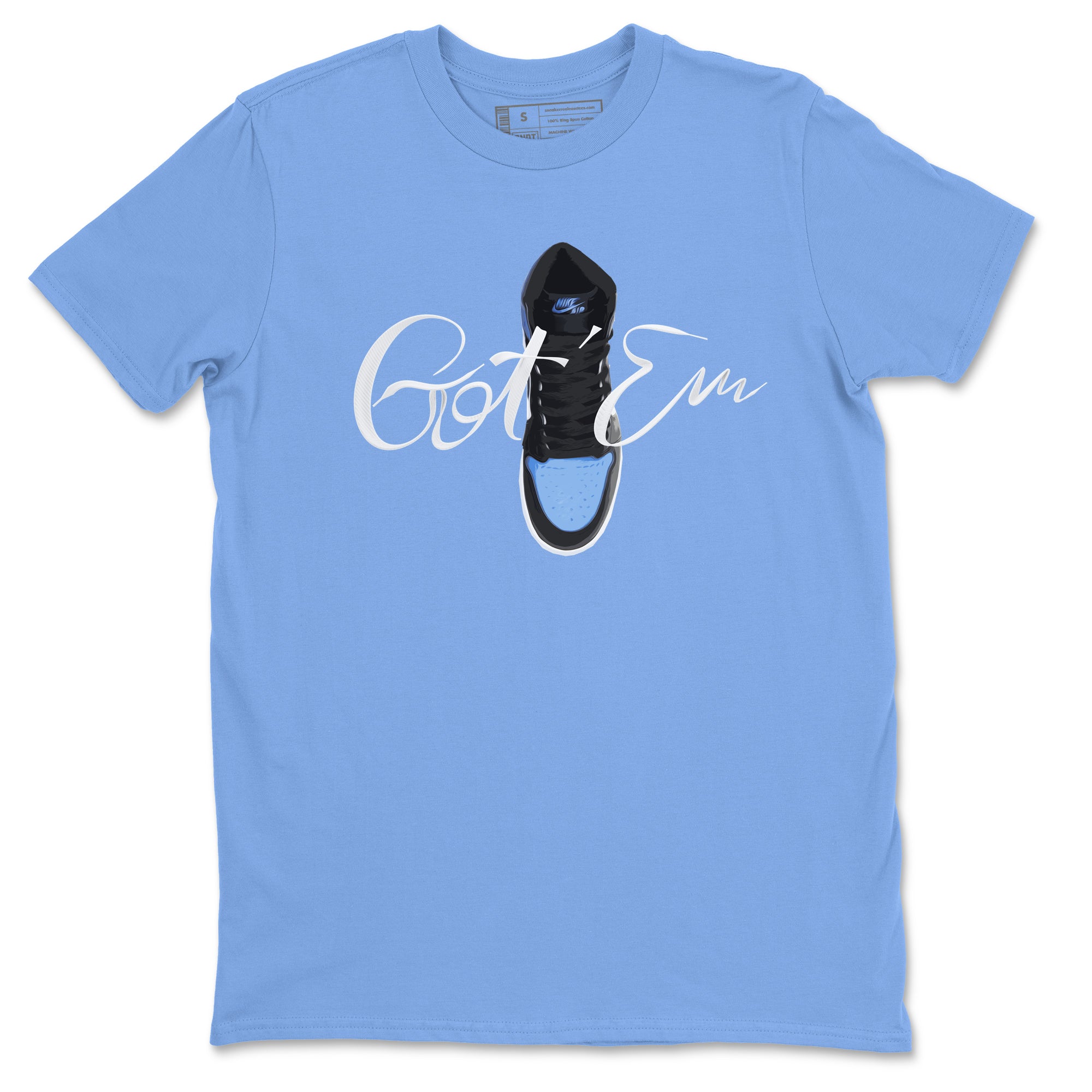 Caligraphy Shoe Lace Unisex Tops - Air Jordan 1 UNC Toe