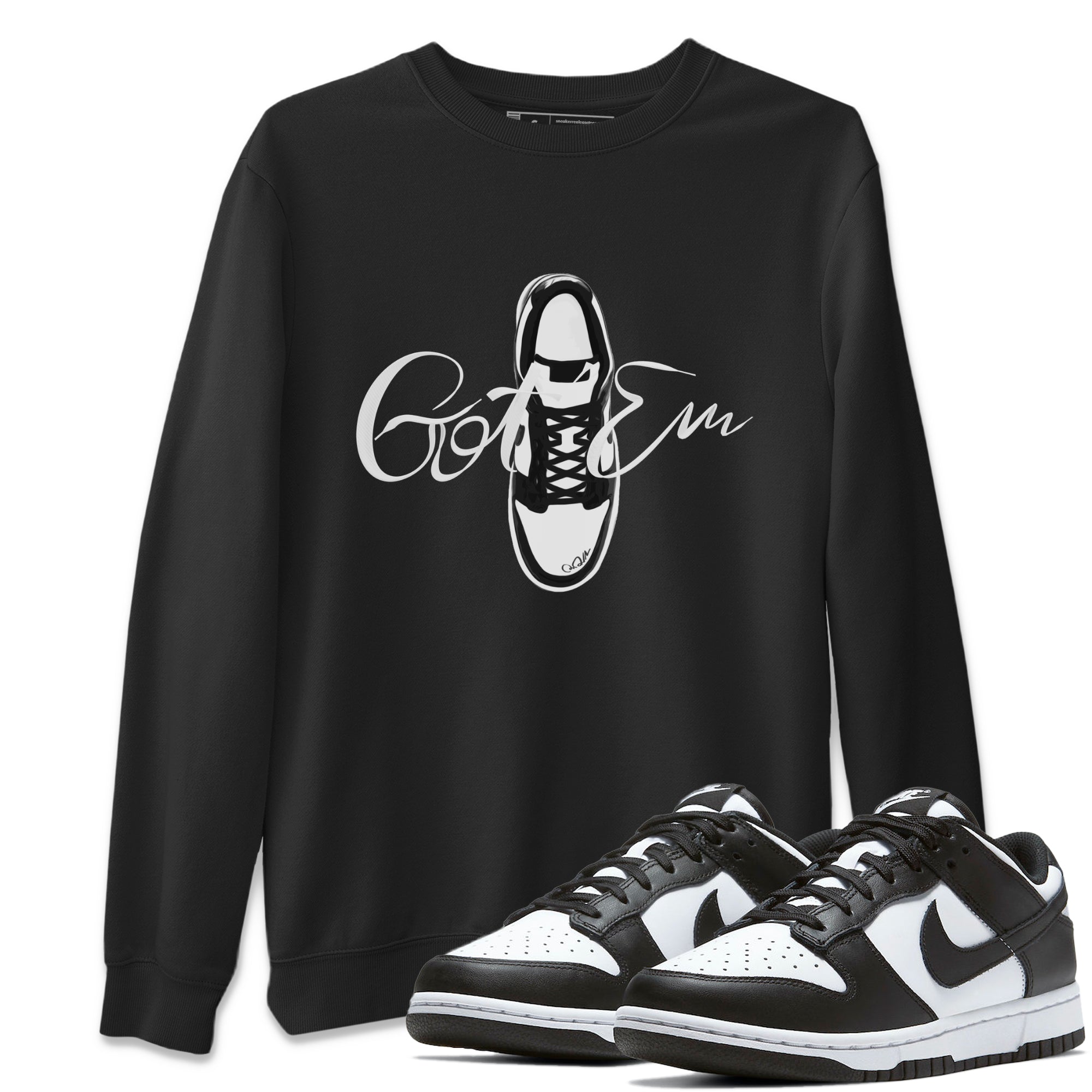 Caligraphy Shoe Lace Unisex Tops - Dunk Panda