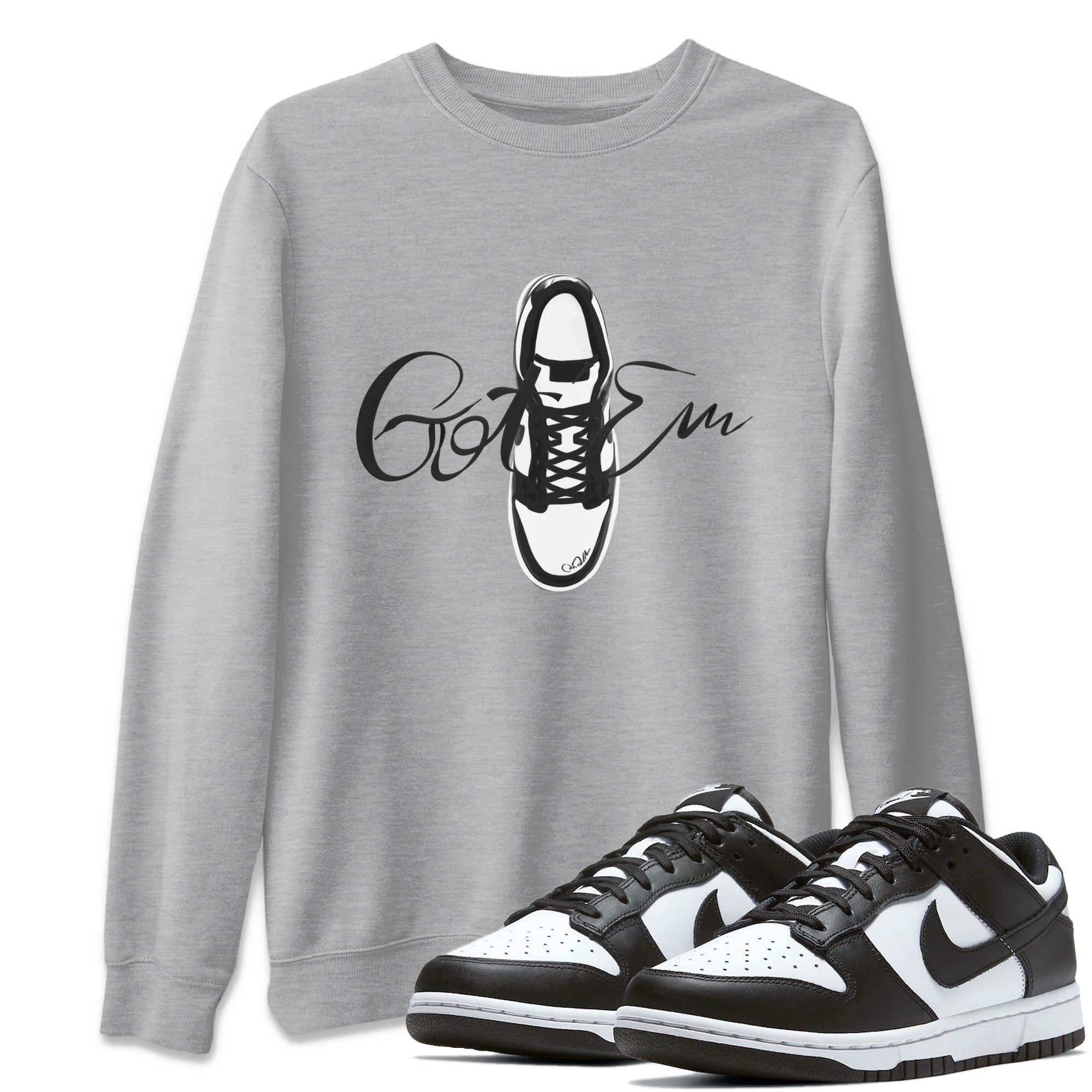 Caligraphy Shoe Lace Unisex Tops - Dunk Panda
