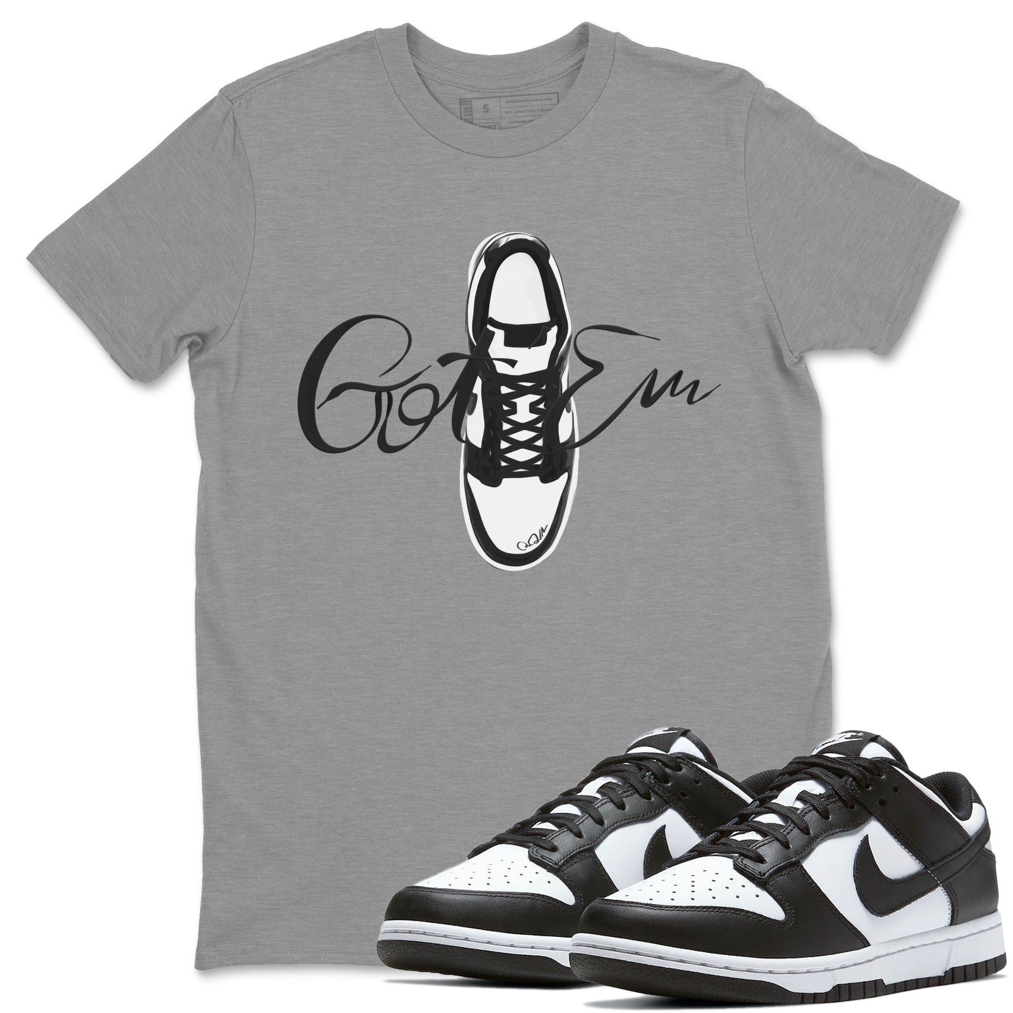 Caligraphy Shoe Lace Unisex Tops - Dunk Panda