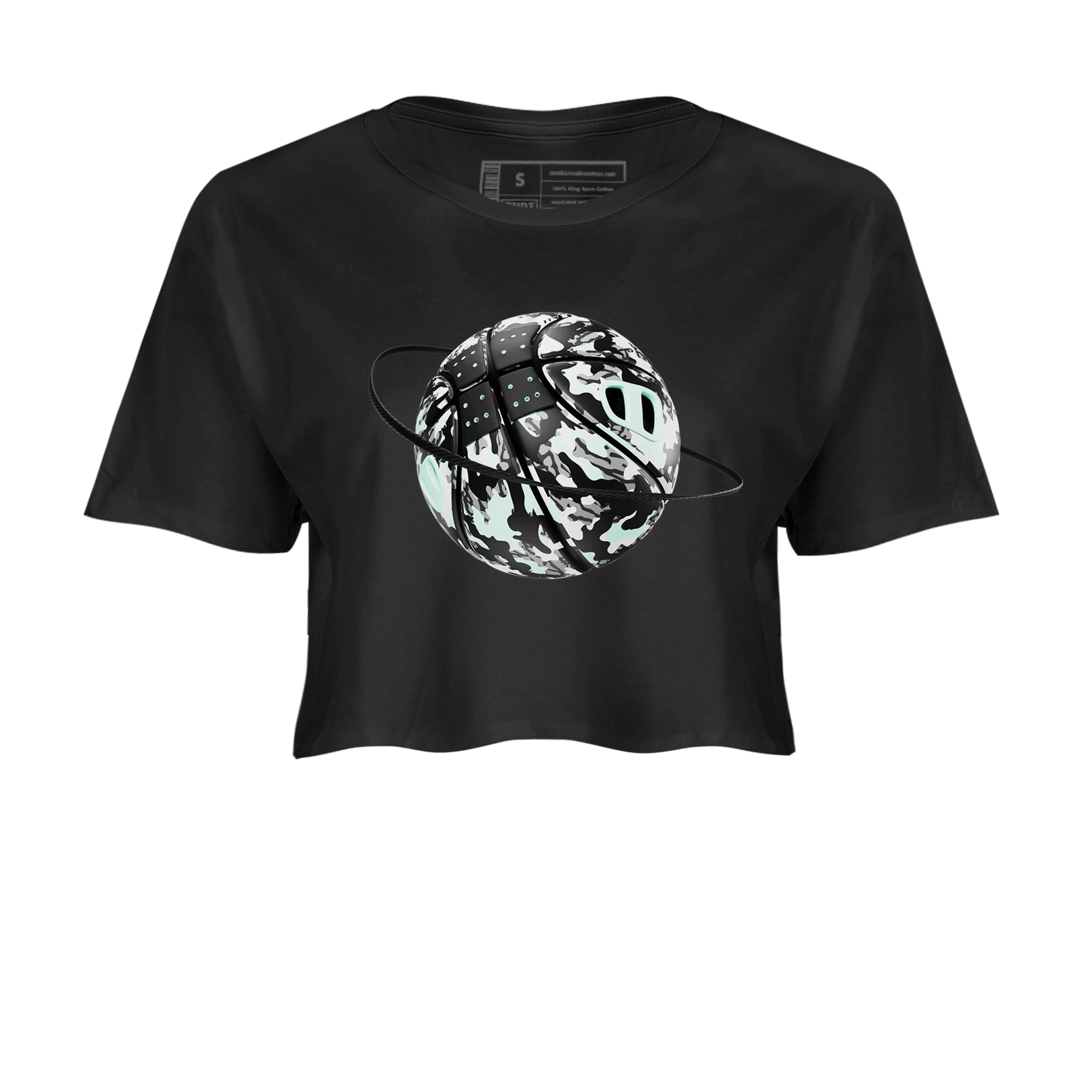Camo Basketball Planet snkmatch Women's Top - Air Jordan 3 Green Glow