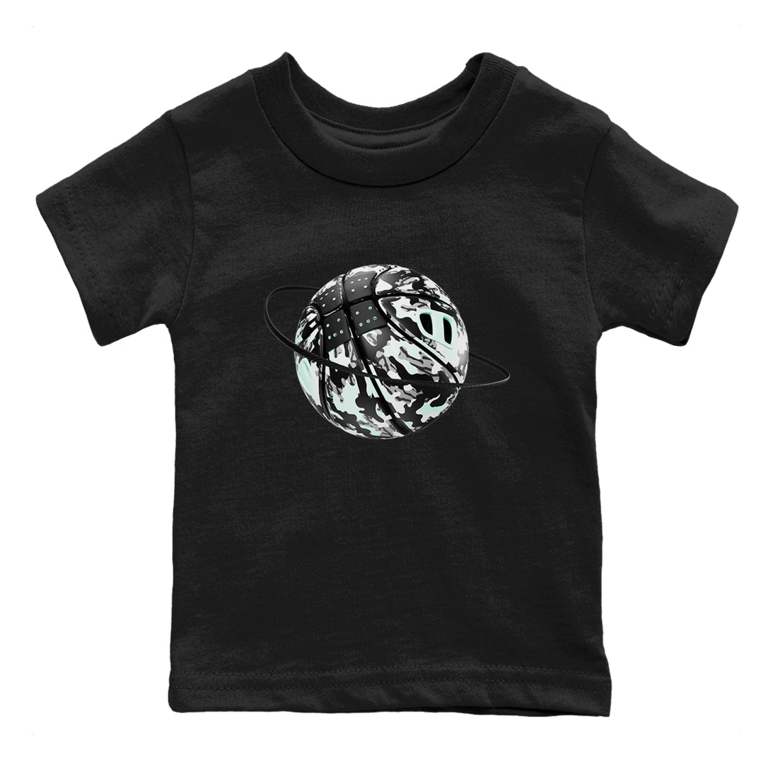 Camo Basketball Planet snkmatch Tees Kids - Air Jordan 3 Green Glow
