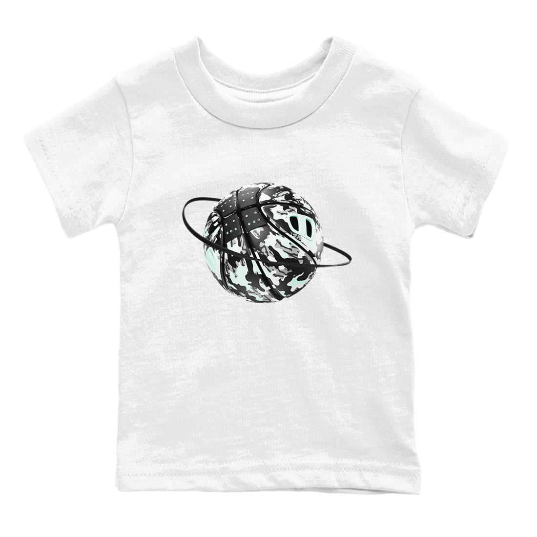 Camo Basketball Planet snkmatch Tees Kids - Air Jordan 3 Green Glow