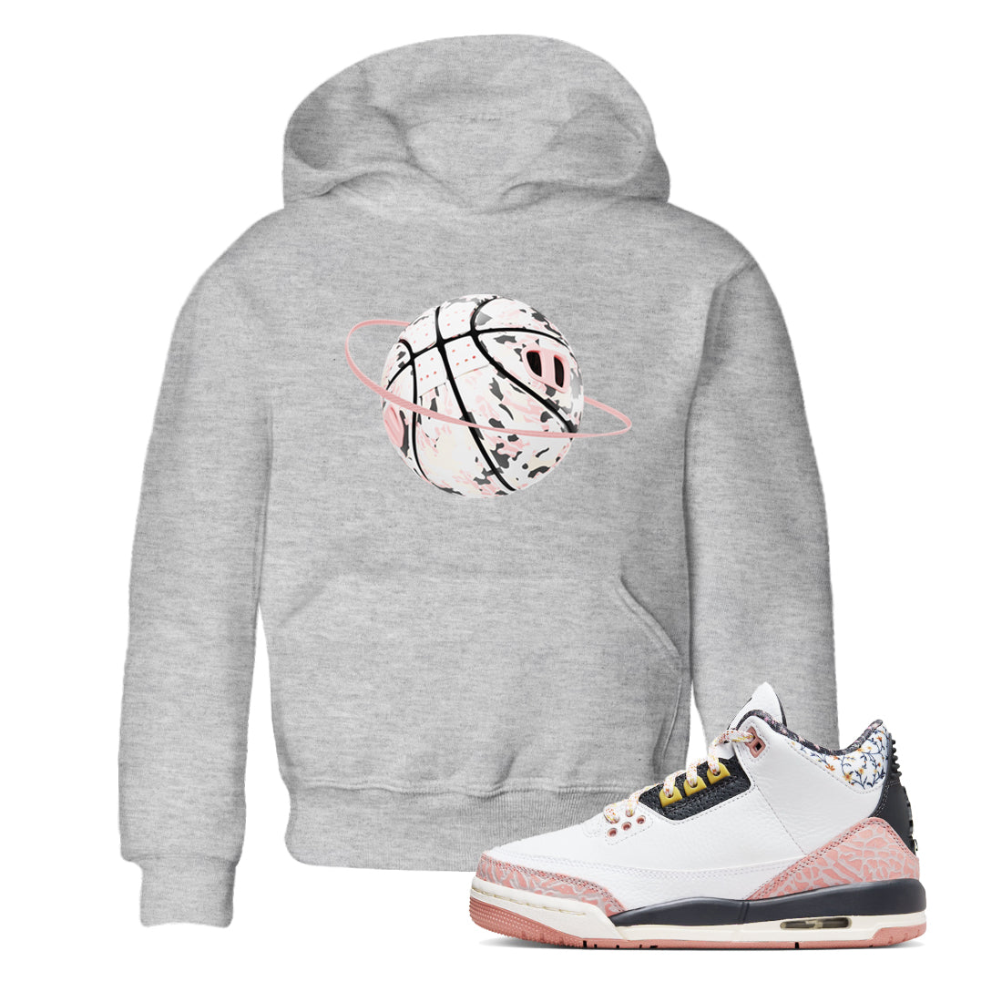 Camo Basketball Planet snkmatch Tees Kids - Air Jordan 3 Vintage Floral