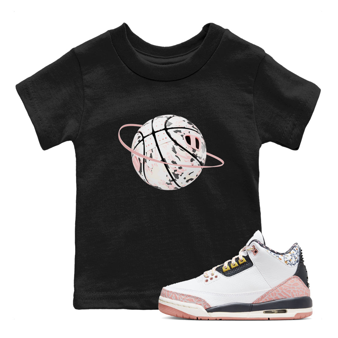 Camo Basketball Planet snkmatch Tees Kids - Air Jordan 3 Vintage Floral