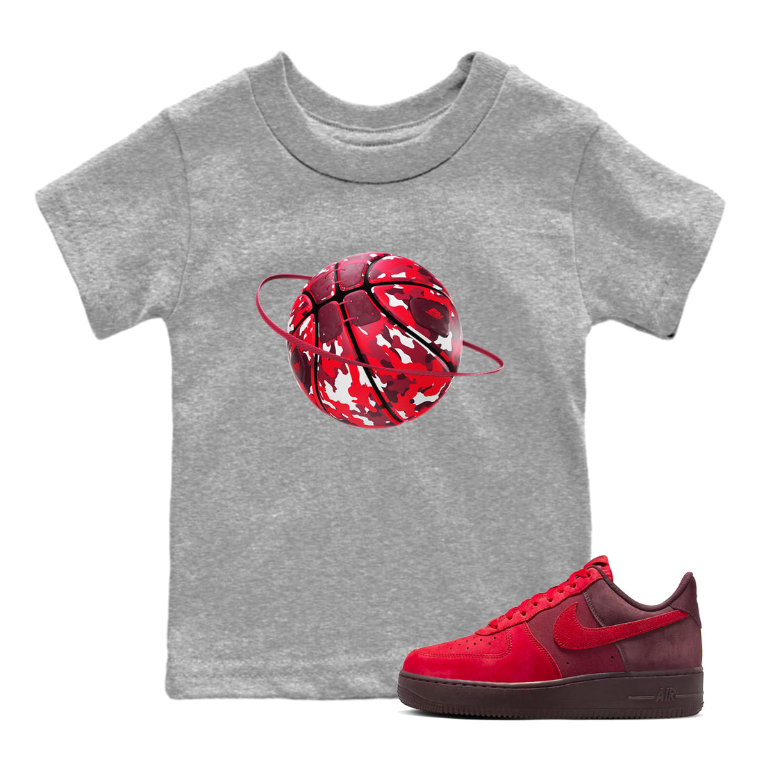 Camo Basketball Planet snkmatch Tees Kids - Air Force 1 Layers Of Love