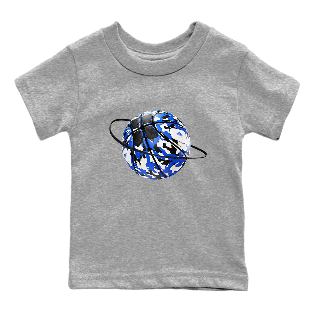 Camo Basketball Planet snkmatch Tees Kids - Air Jordan 1 Game Royal
