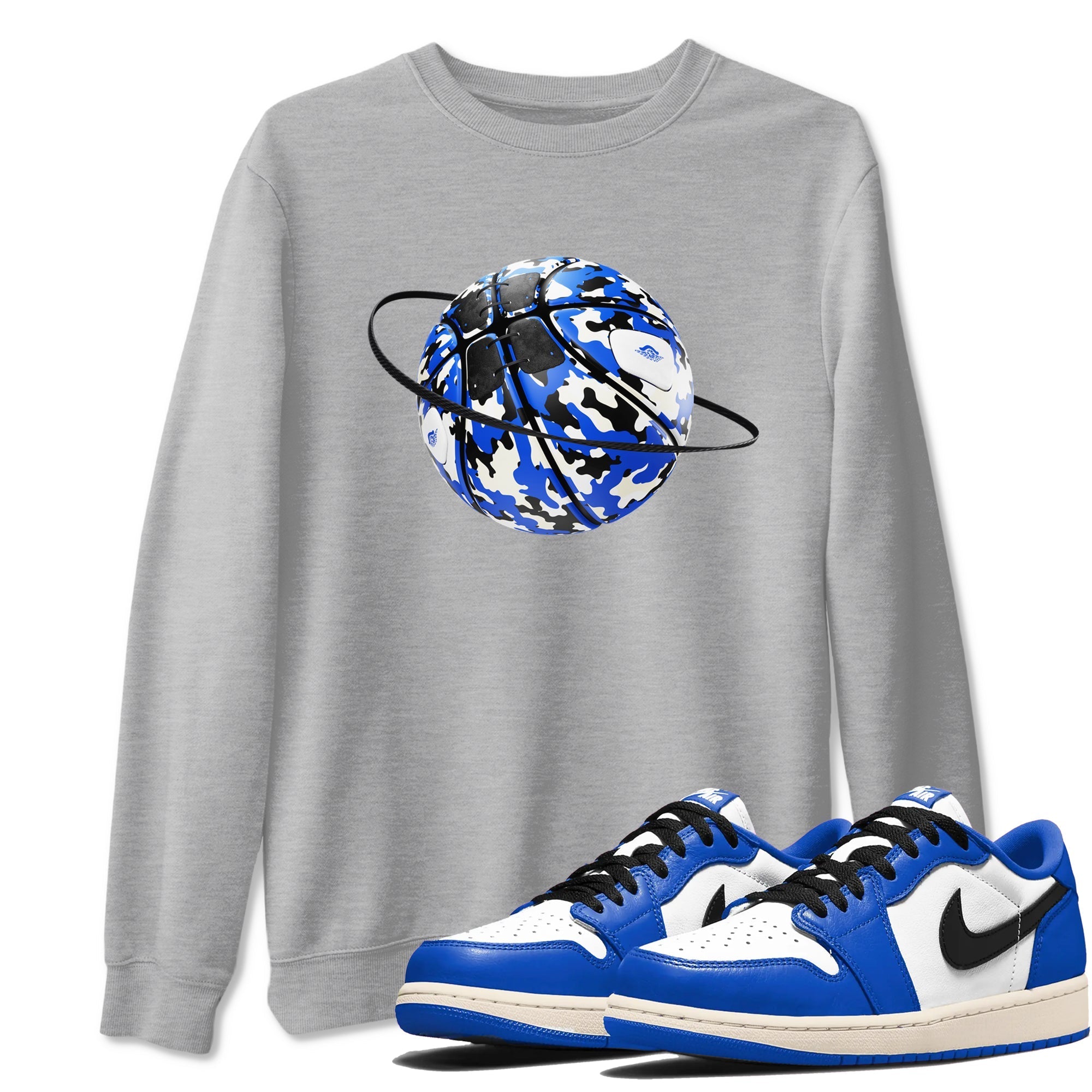 Camo Basketball Planet snkmatch Tees - Air Jordan 1 Game Royal