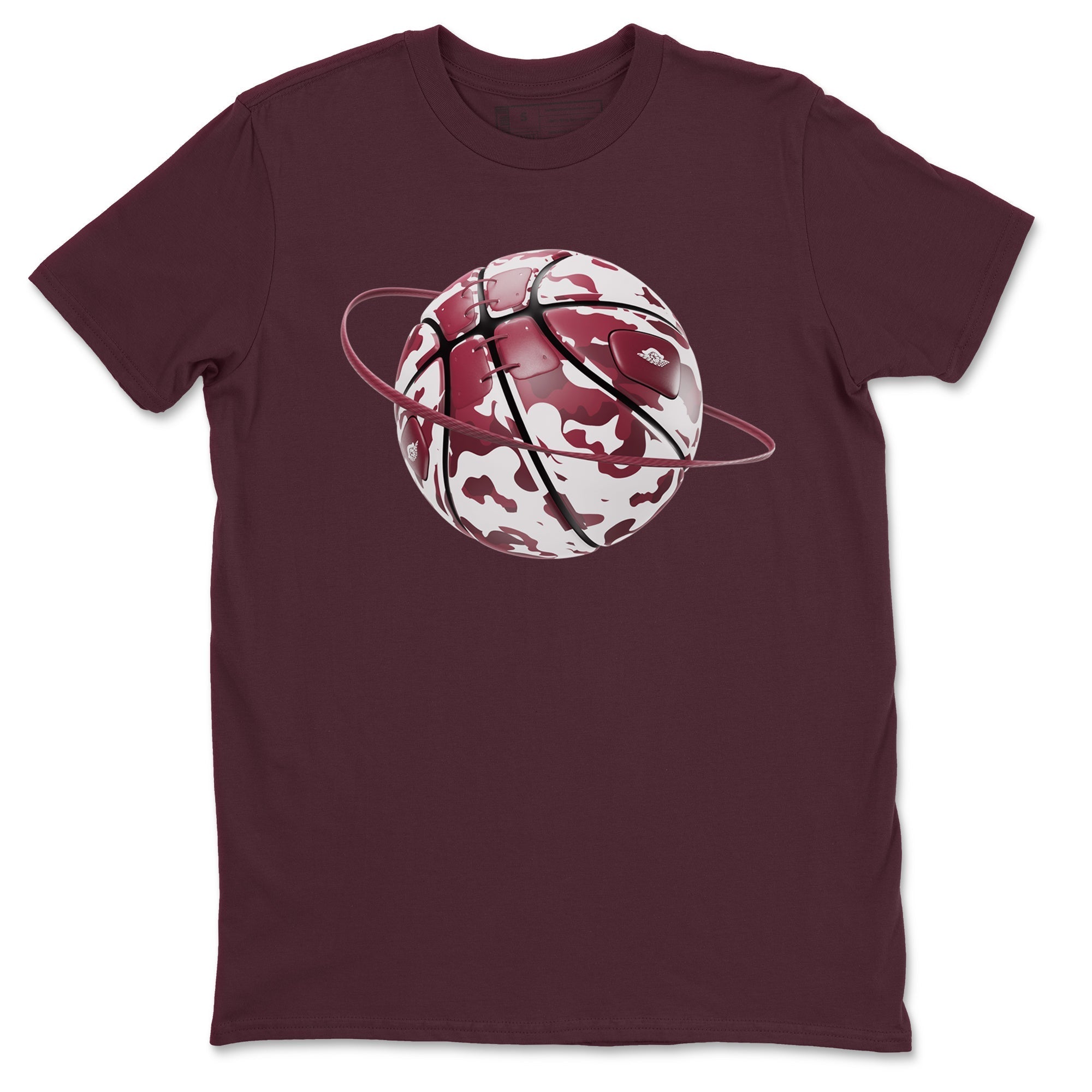 Camo Basketball Planet snkmatch Tee - Air Jordan 1 Metallic Burgundy
