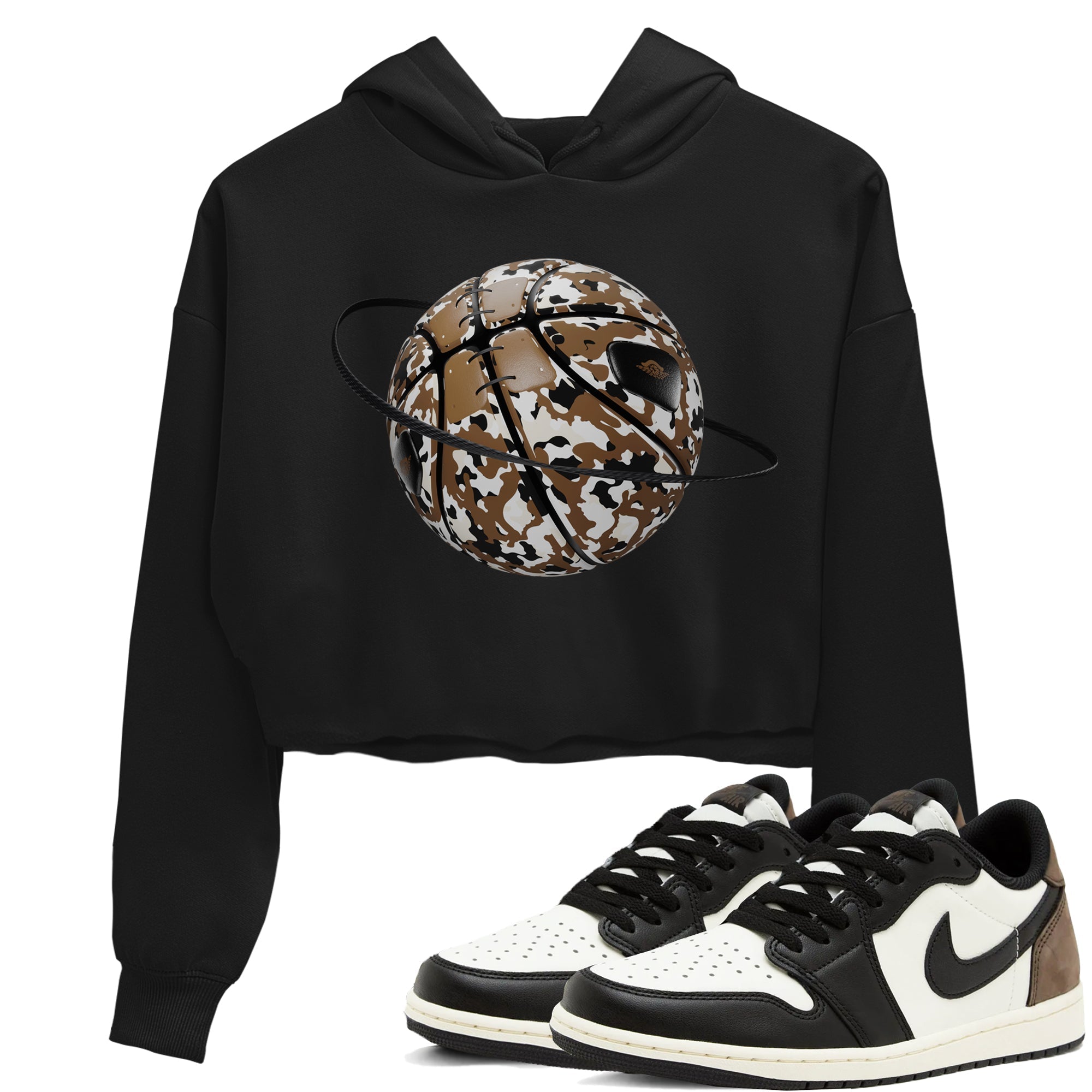 Camo Basketball Planet snkmatch Women's Top - Air Jordan 1 Mocha