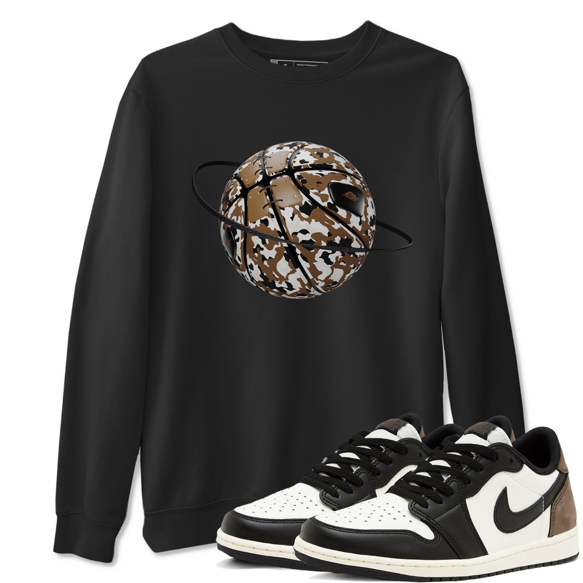 Camo Basketball Planet snkmatch Tees - Air Jordan 1 Mocha