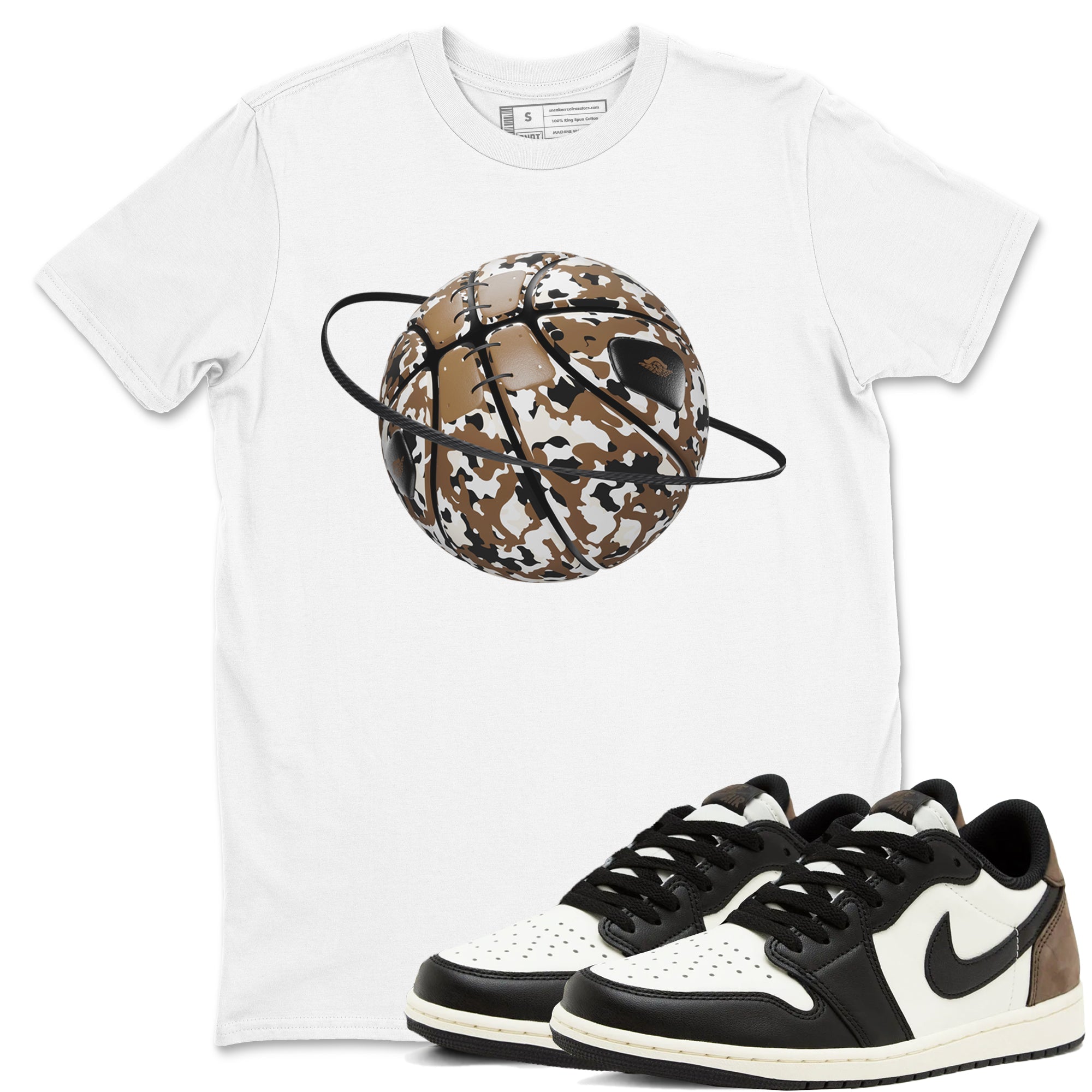 Camo Basketball Planet snkmatch Tees - Air Jordan 1 Mocha