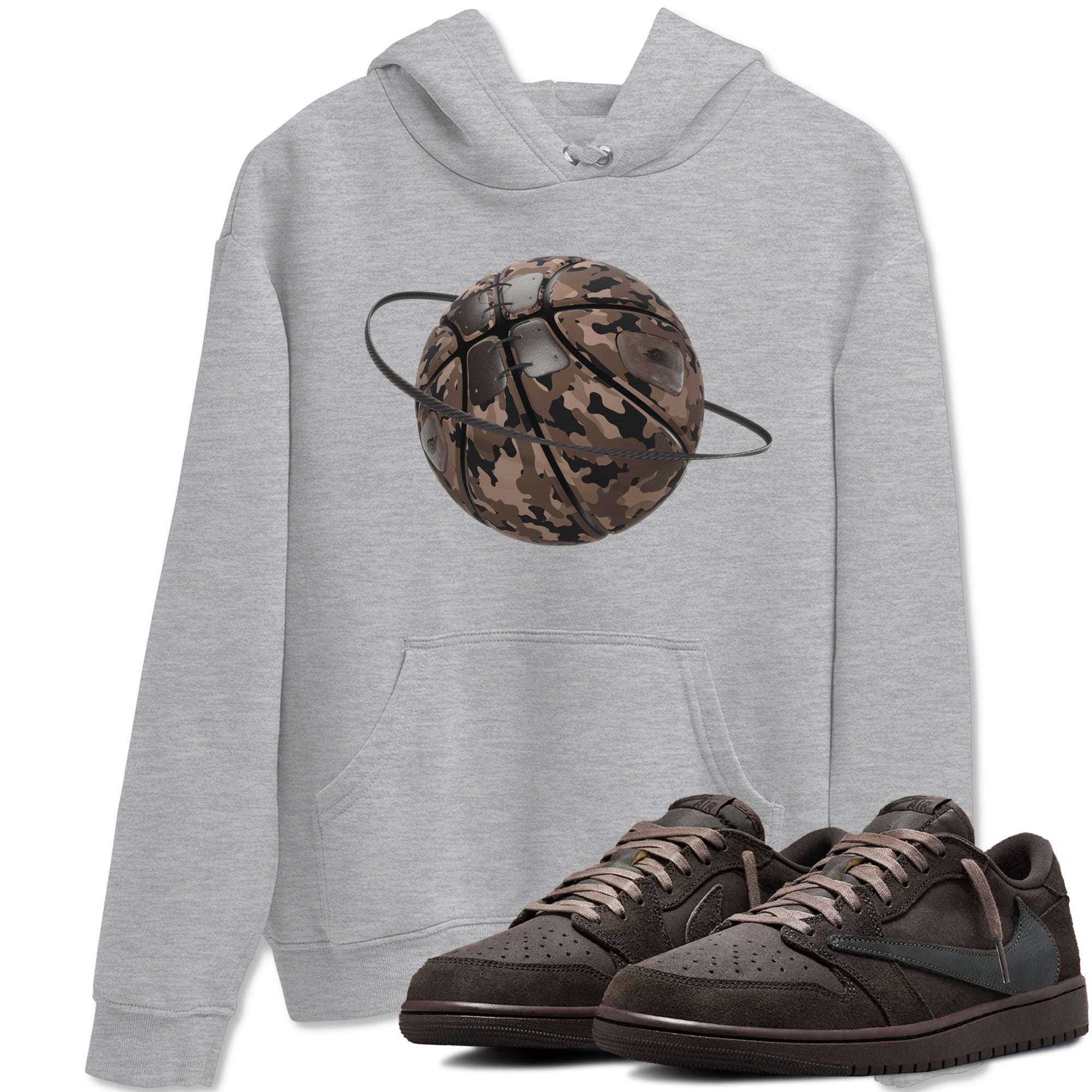Camo Basketball Planet snkmatch Tees - Air Jordan 1 Travis Scott Velvet Brown