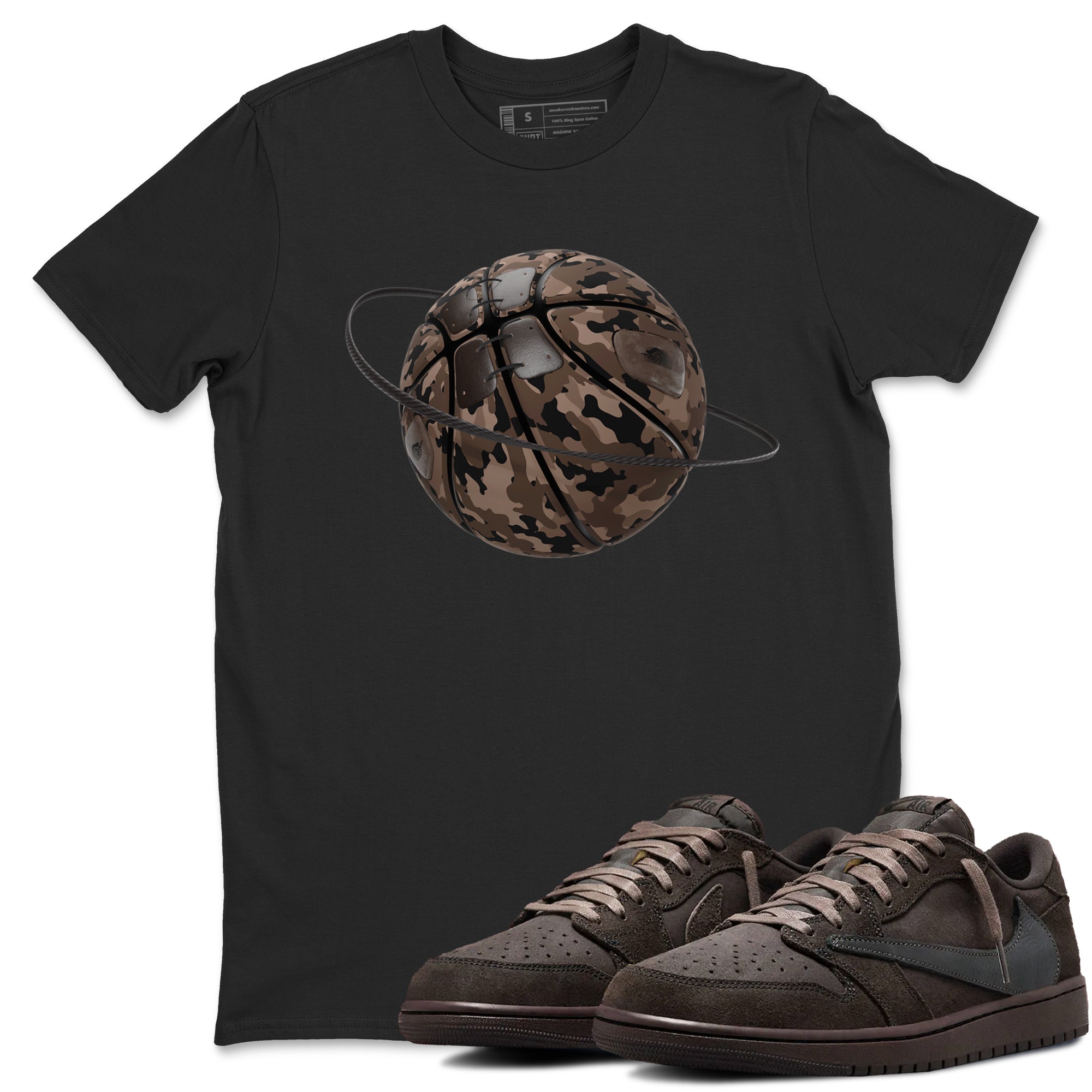 Camo Basketball Planet snkmatch Tees - Air Jordan 1 Travis Scott Velvet Brown