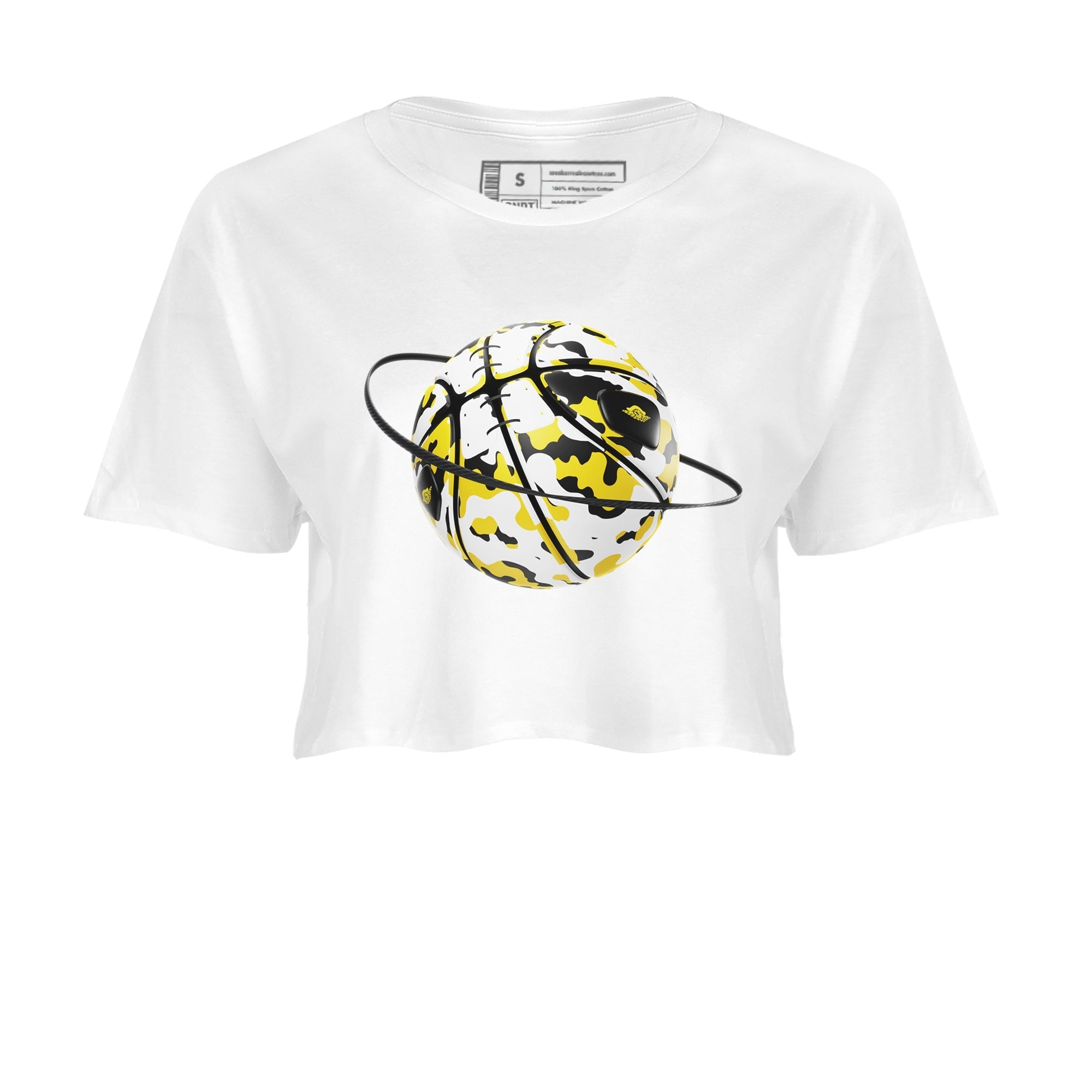 Camo Basketball Planet snkmatch Women's Top - Air Jordan 1 Yellow Ochre