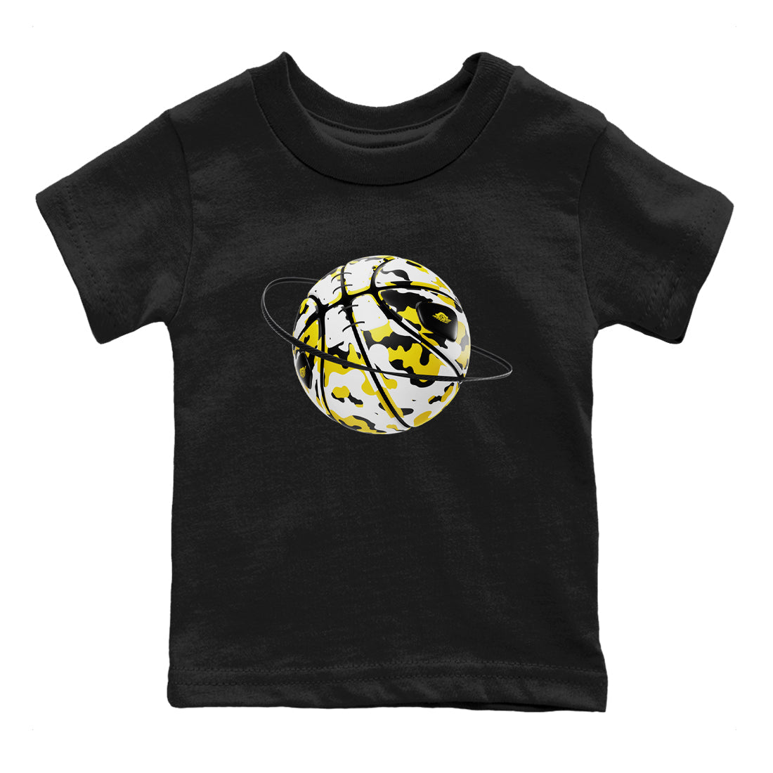 Camo Basketball Planet snkmatch Tees Kids - Air Jordan 1 Yellow Ochre