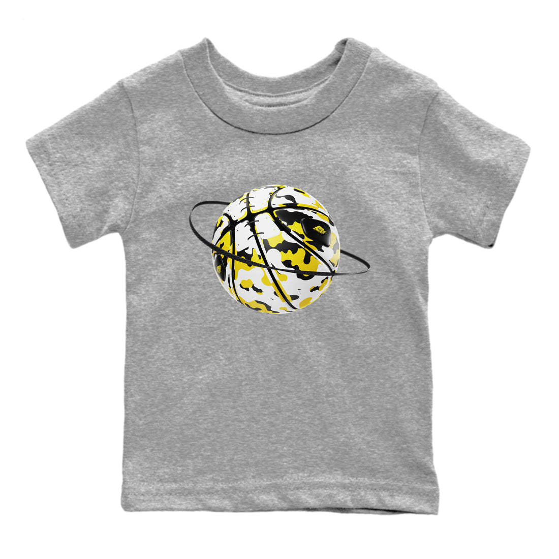 Camo Basketball Planet snkmatch Tees Kids - Air Jordan 1 Yellow Ochre
