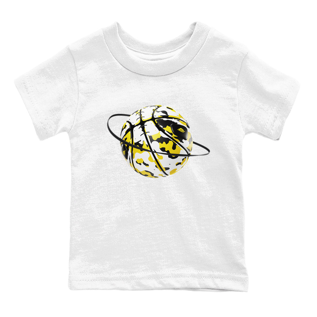 Camo Basketball Planet snkmatch Tees Kids - Air Jordan 1 Yellow Ochre