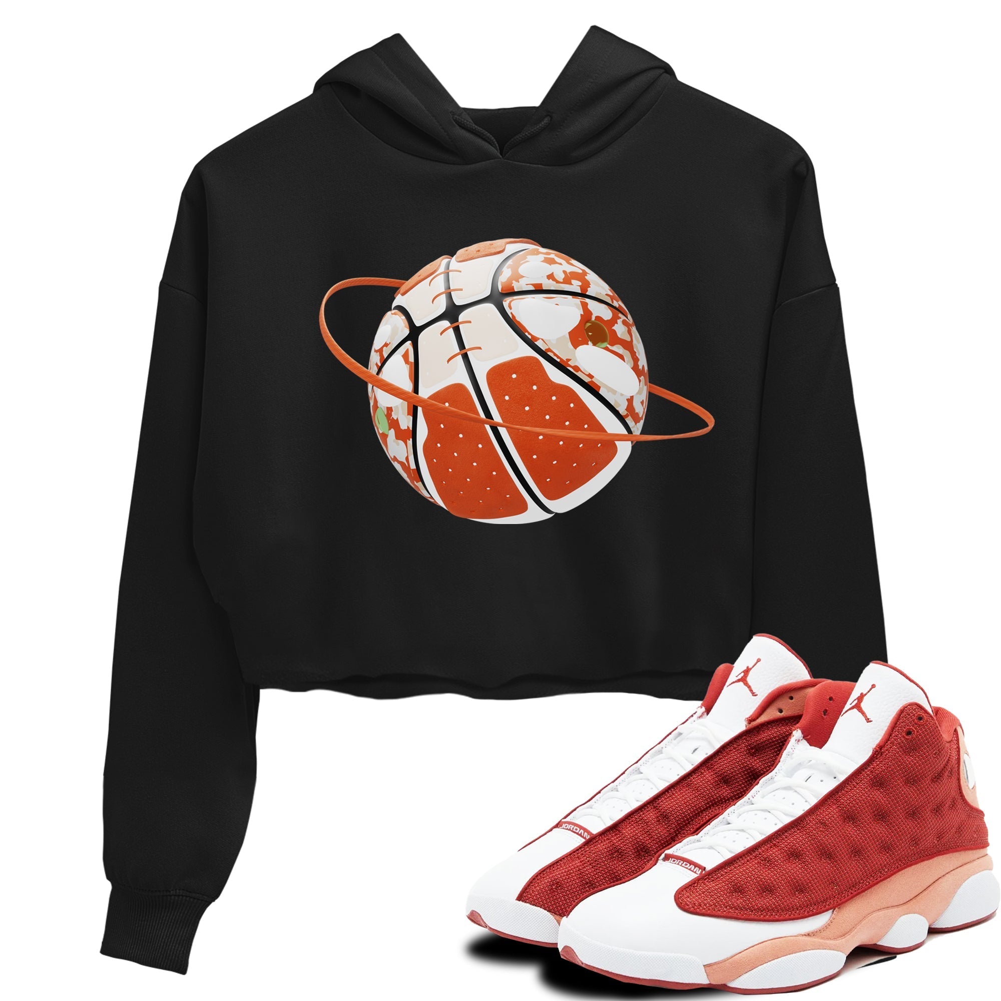 Camo Basketball Planet snkmatch Women's Top - Air Jordan 13 Dune Red