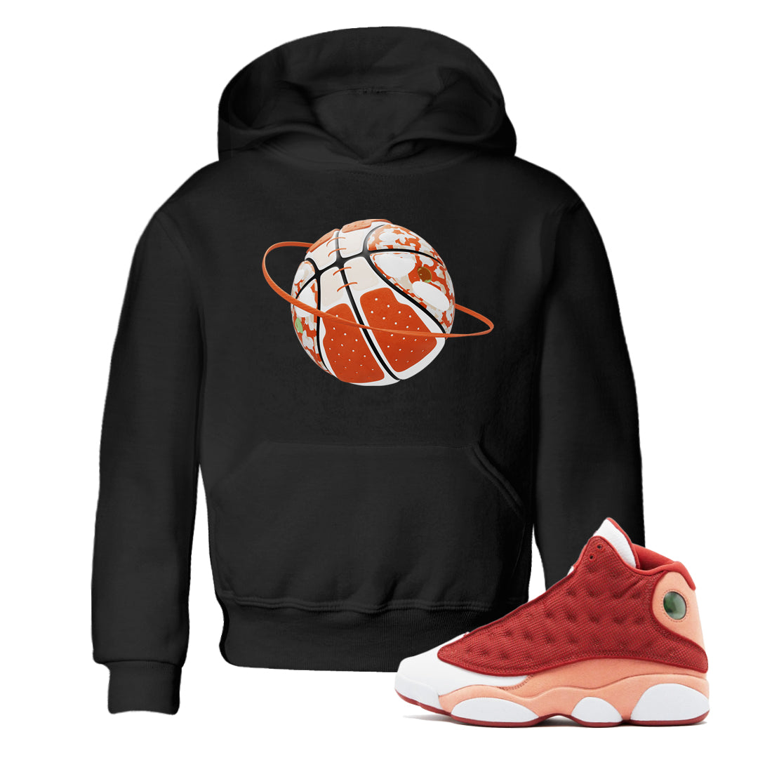 Camo Basketball Planet snkmatch Tees Kids - Air Jordan 13 Dune Red