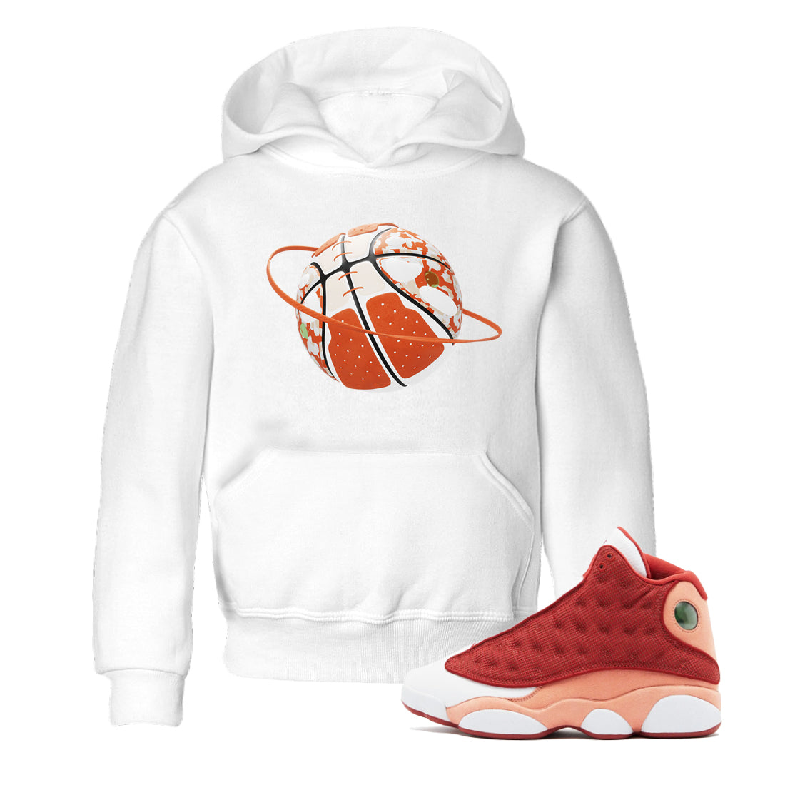 Camo Basketball Planet snkmatch Tees Kids - Air Jordan 13 Dune Red