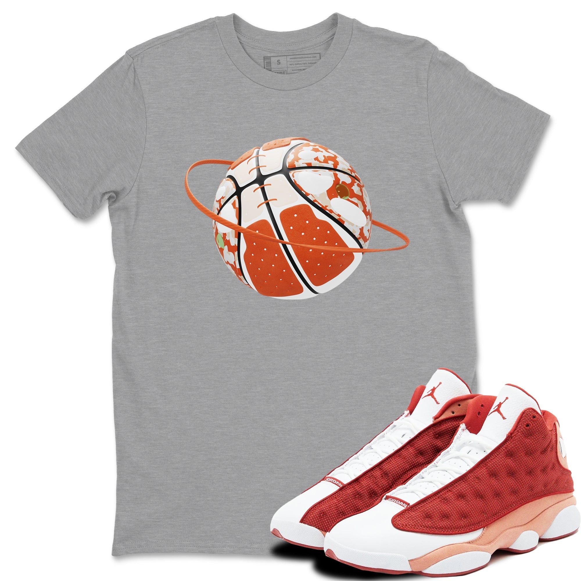 Camo Basketball Planet snkmatch Tees - Air Jordan 13 Dune Red
