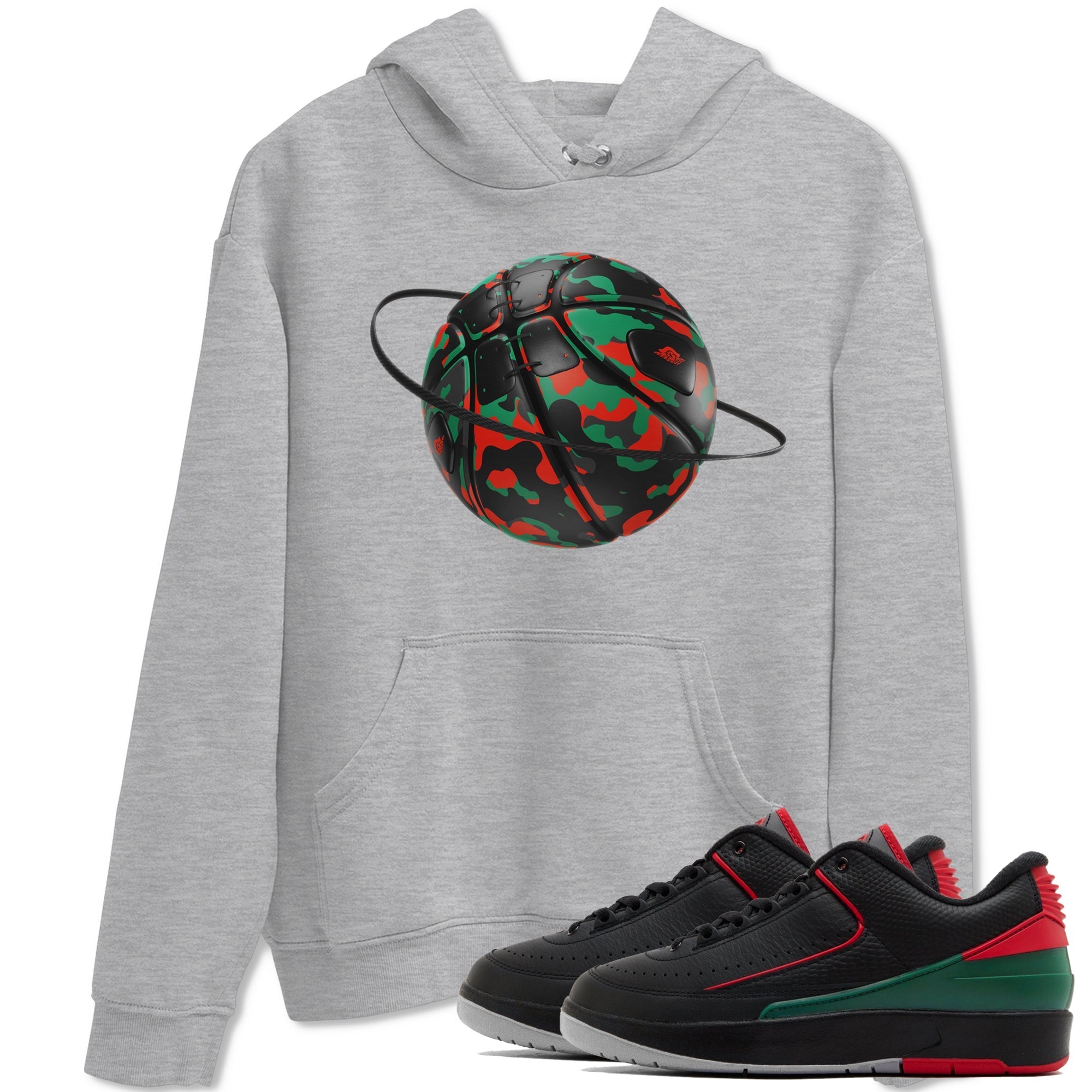 Camo Basketball Planet snkmatch Tee - Air Jordan 2 Christmas