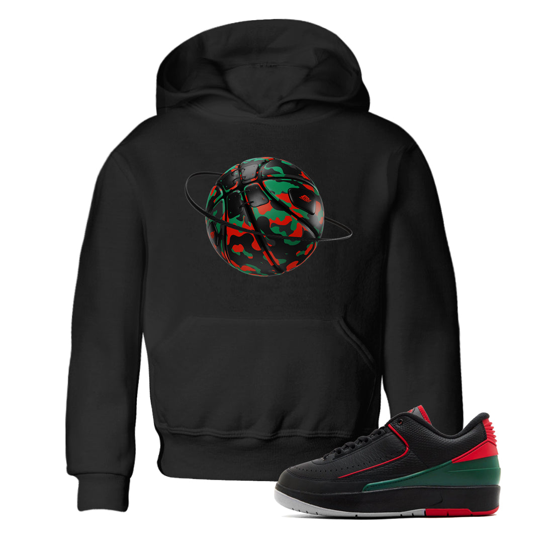 Camo Basketball Planet snkmatch Tee Kids - Air Jordan 2 Christmas