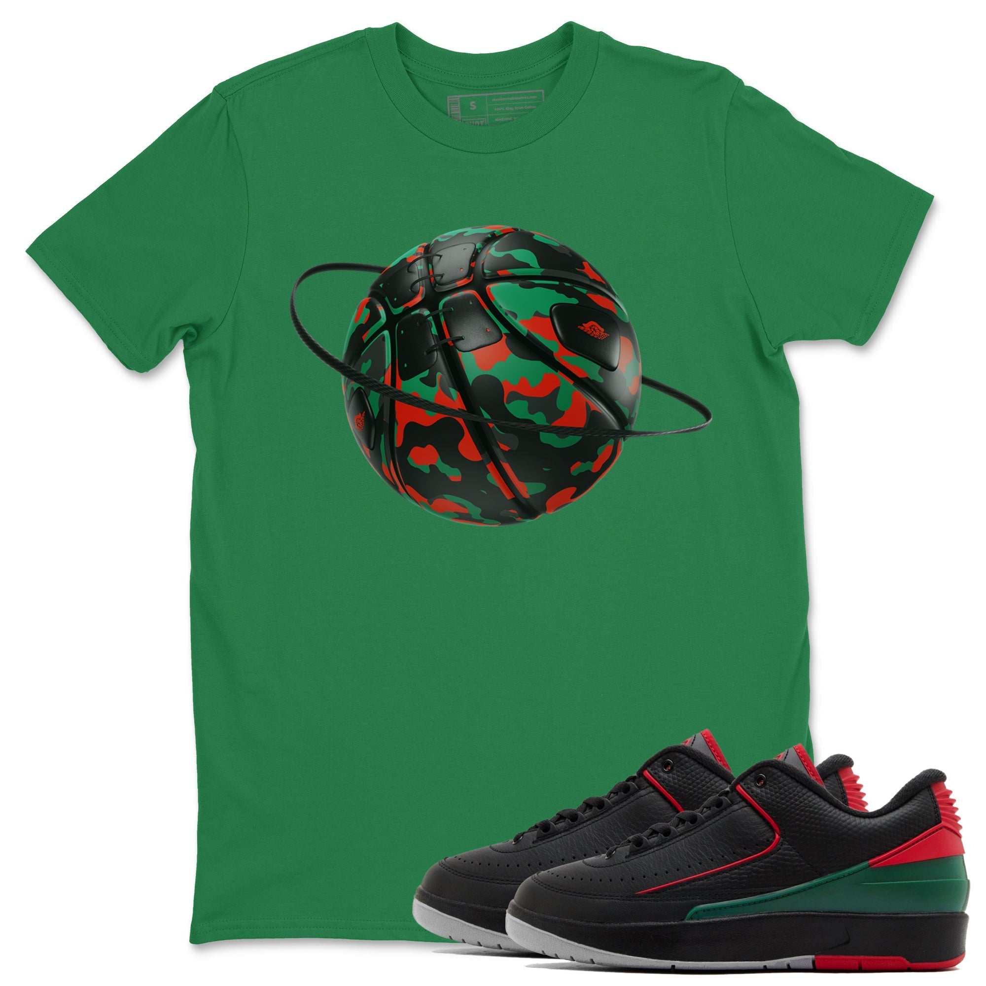 Camo Basketball Planet snkmatch Tee - Air Jordan 2 Christmas