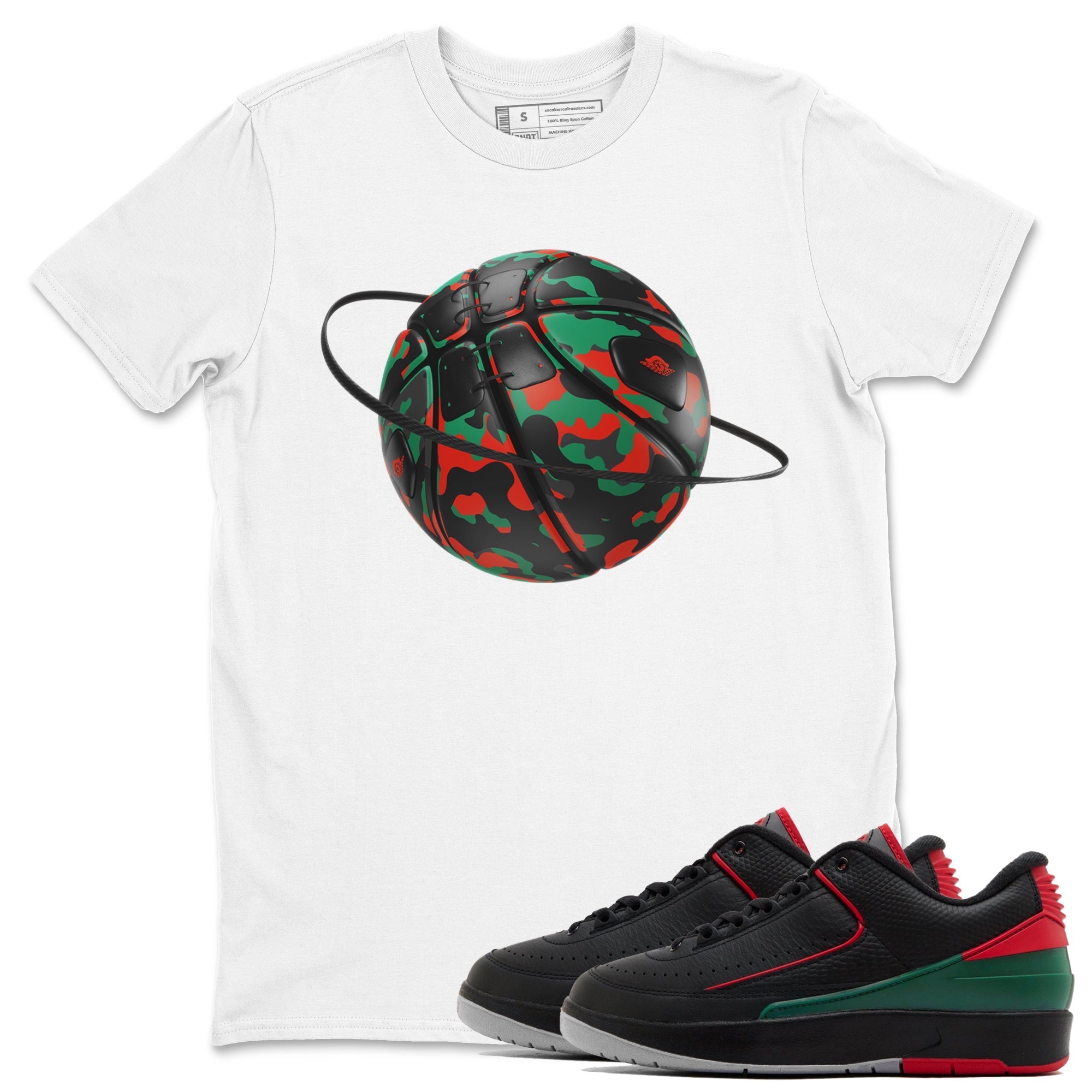 Camo Basketball Planet snkmatch Tee - Air Jordan 2 Christmas