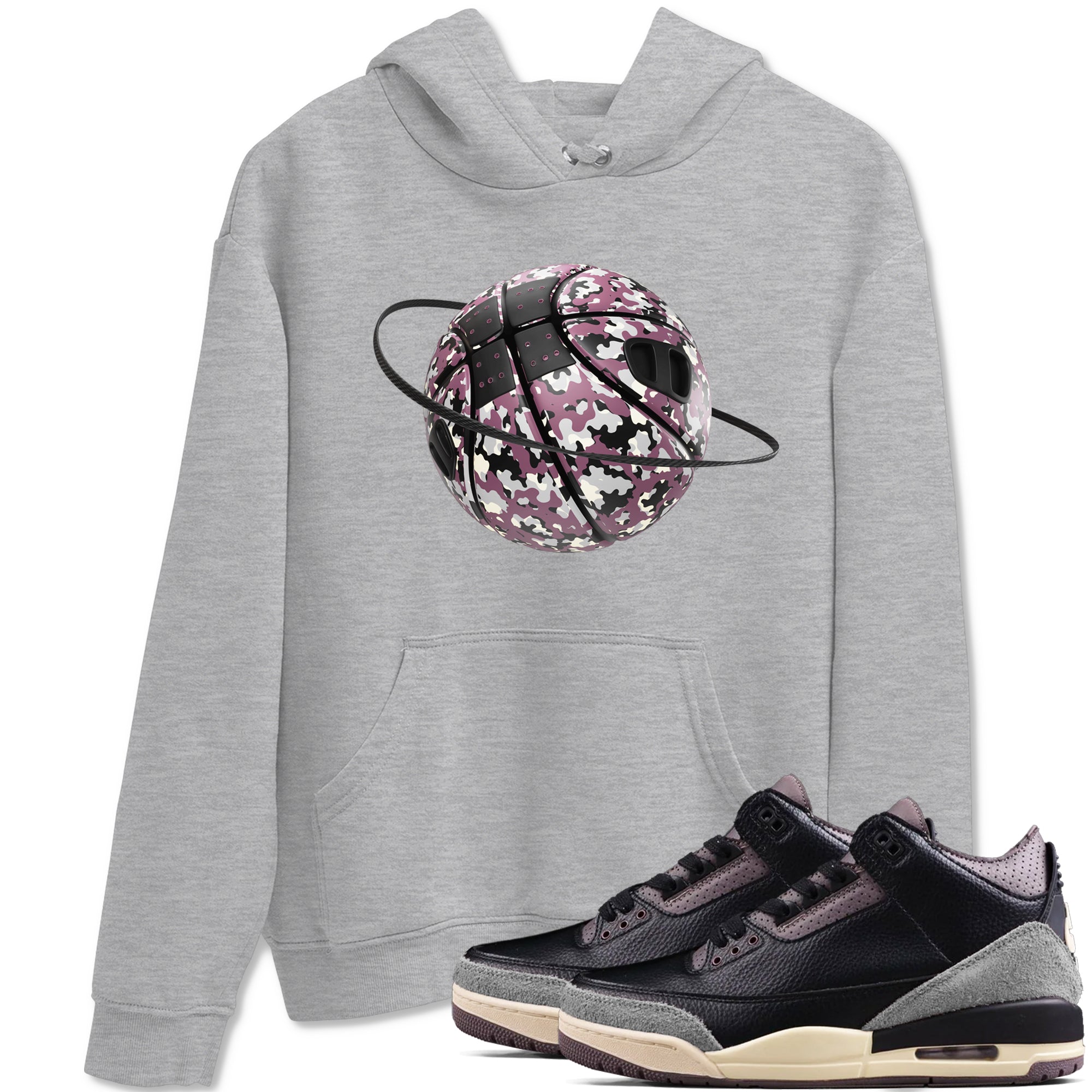 Camo Basketball Planet snkmatch Tees - Air Jordan 3 A Ma Maniere x Black