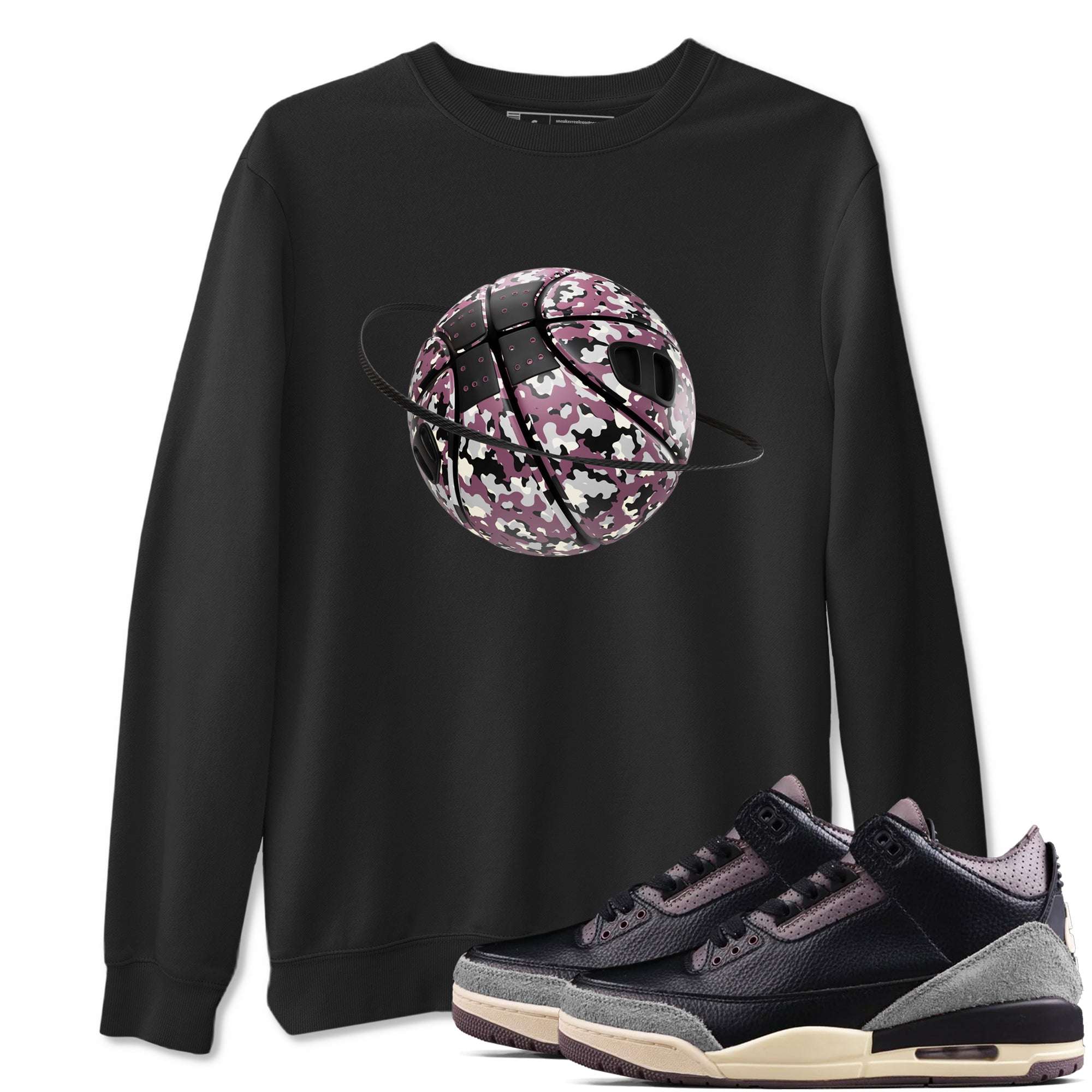 Camo Basketball Planet snkmatch Tees - Air Jordan 3 A Ma Maniere x Black