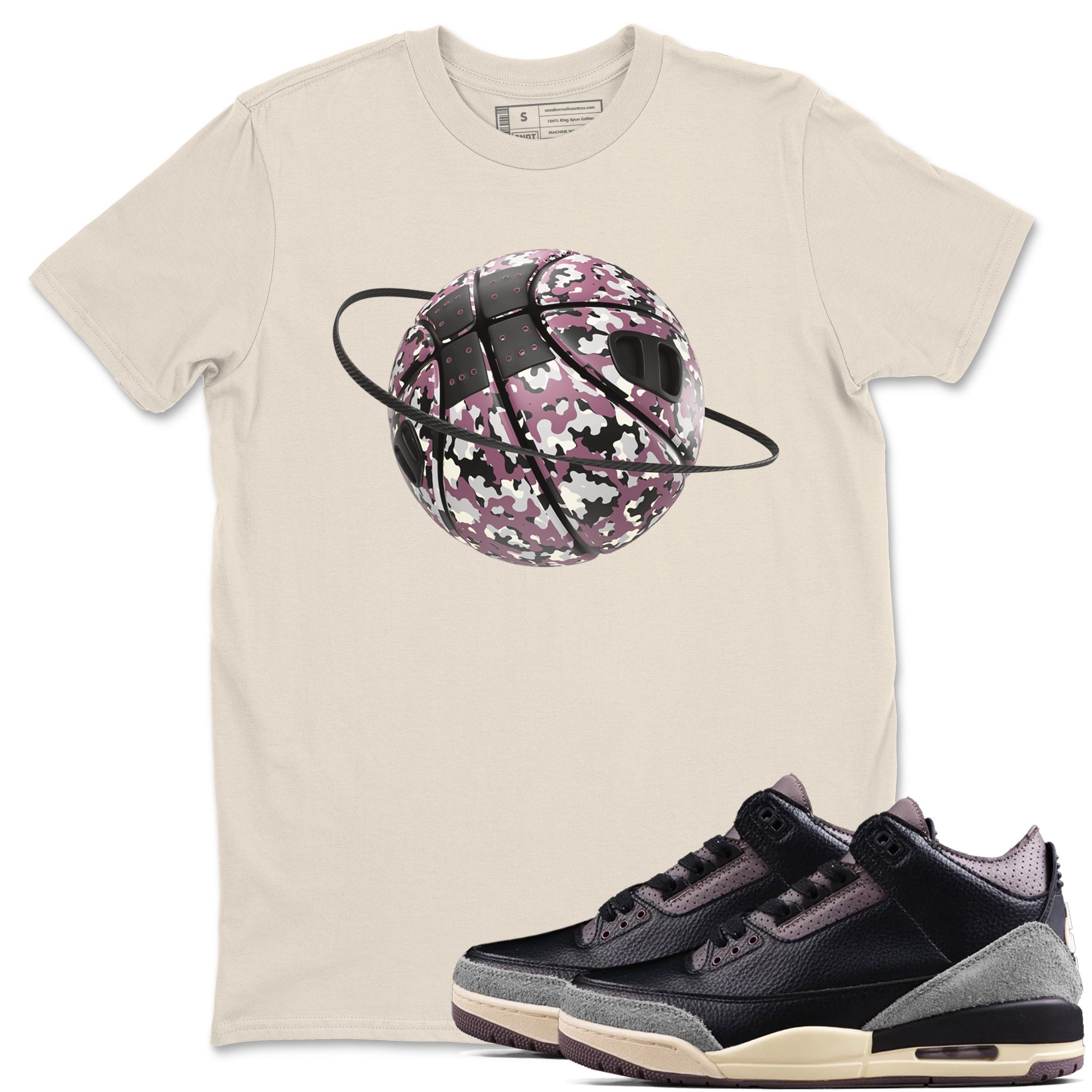 Camo Basketball Planet snkmatch Tees - Air Jordan 3 A Ma Maniere x Black