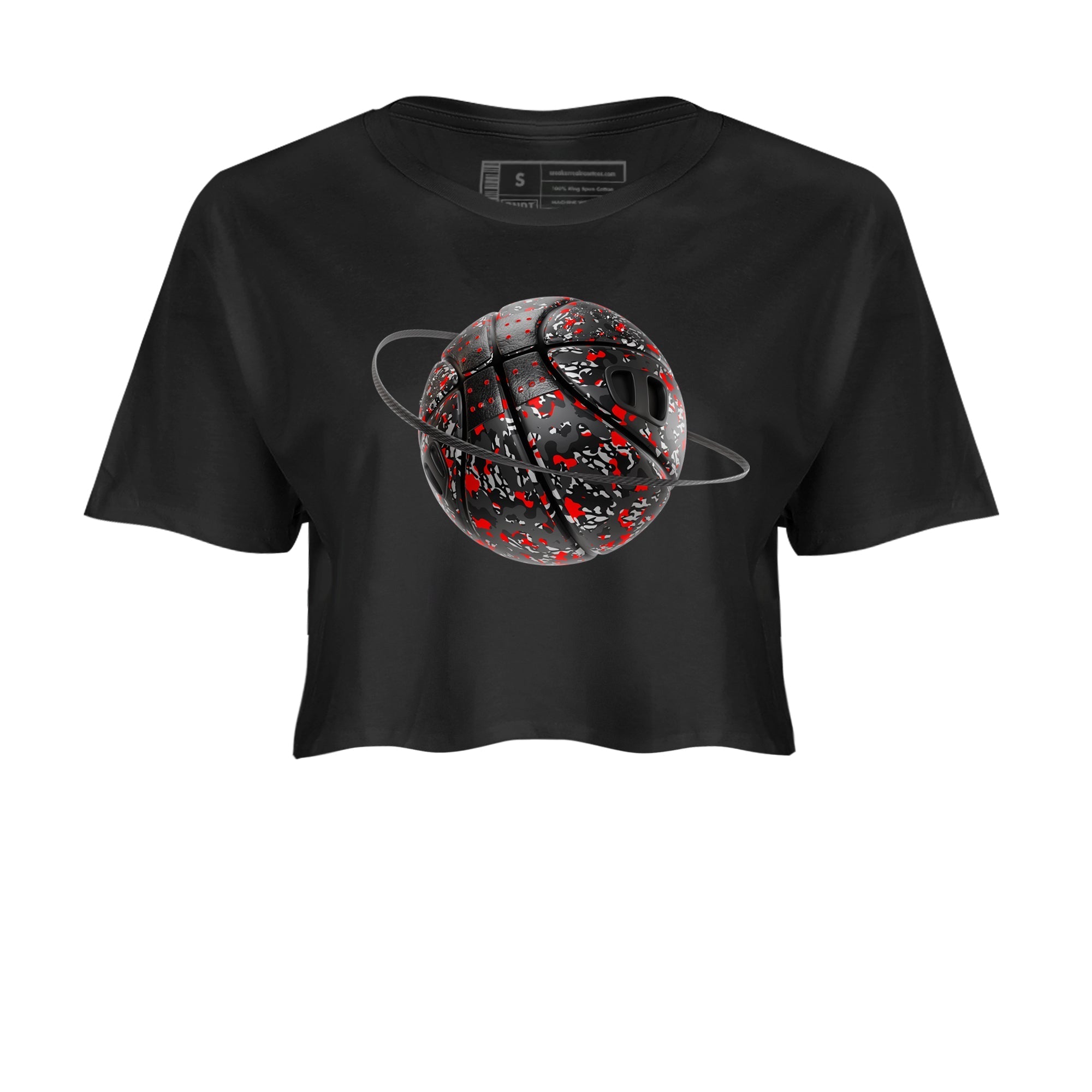 Camo Basketball Planet snkmatch Women's Top - Air Jordan 3 Black Cement