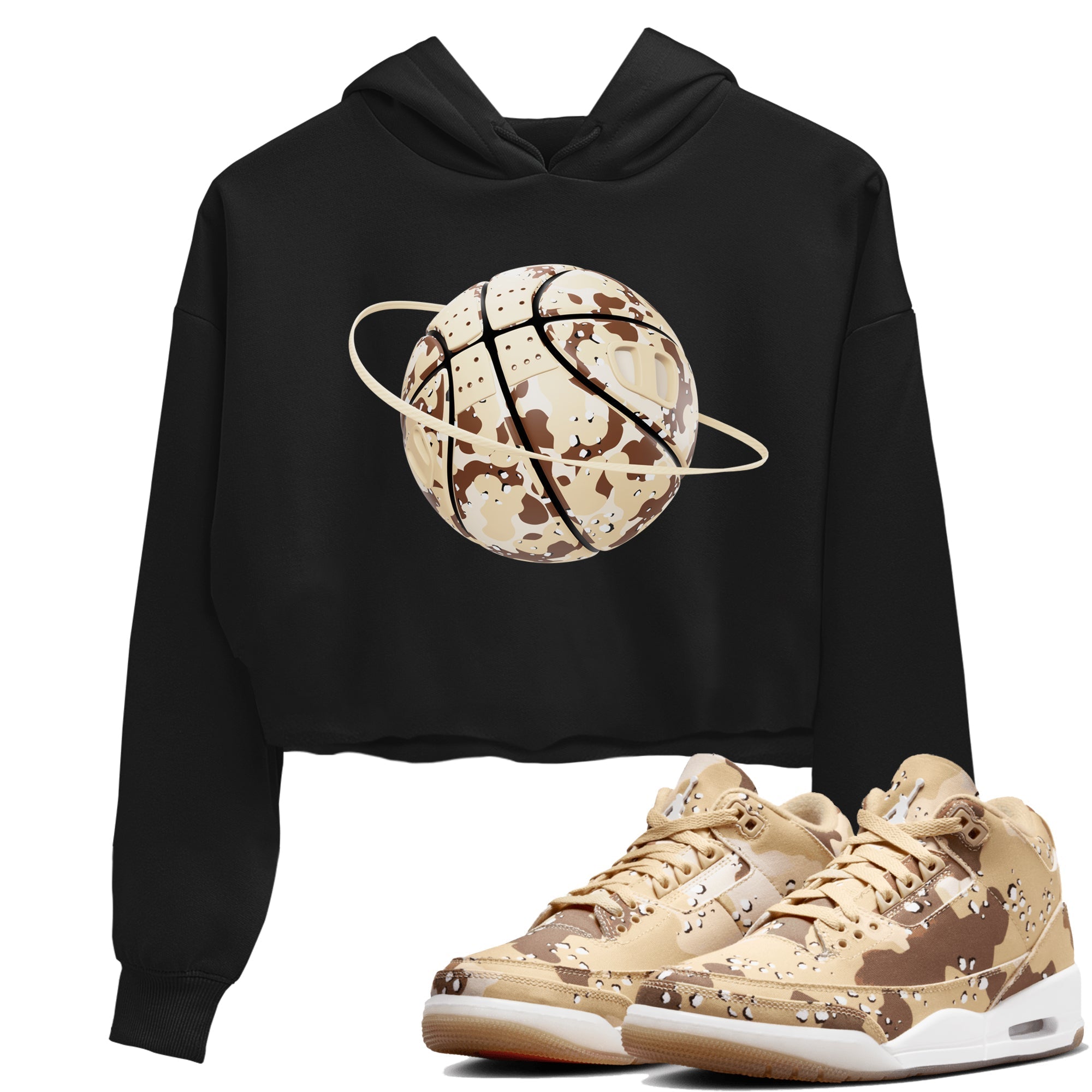 Camo Basketball Planet snkmatch Women's Top - Air Jordan 3 Desert Camo